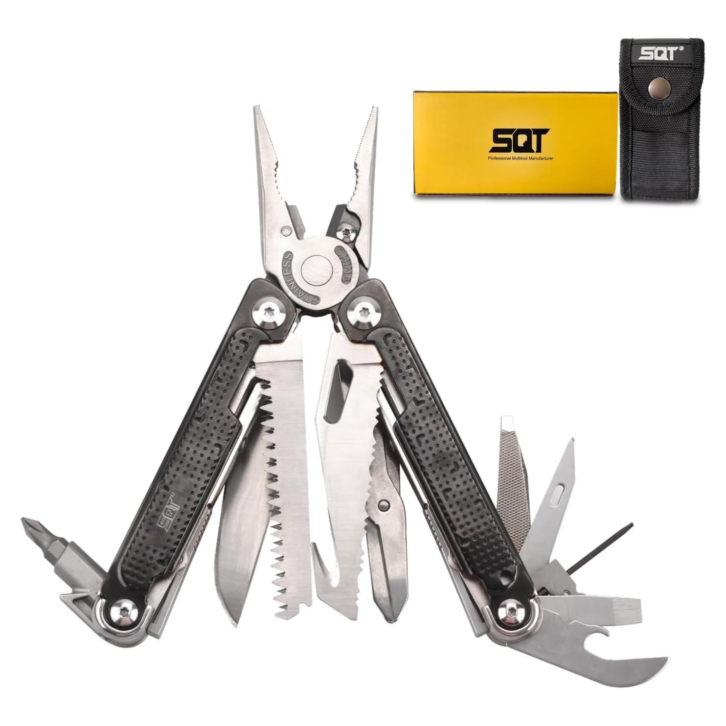 Multiherramienta SQT2048 20 en 1 Plegable Negro