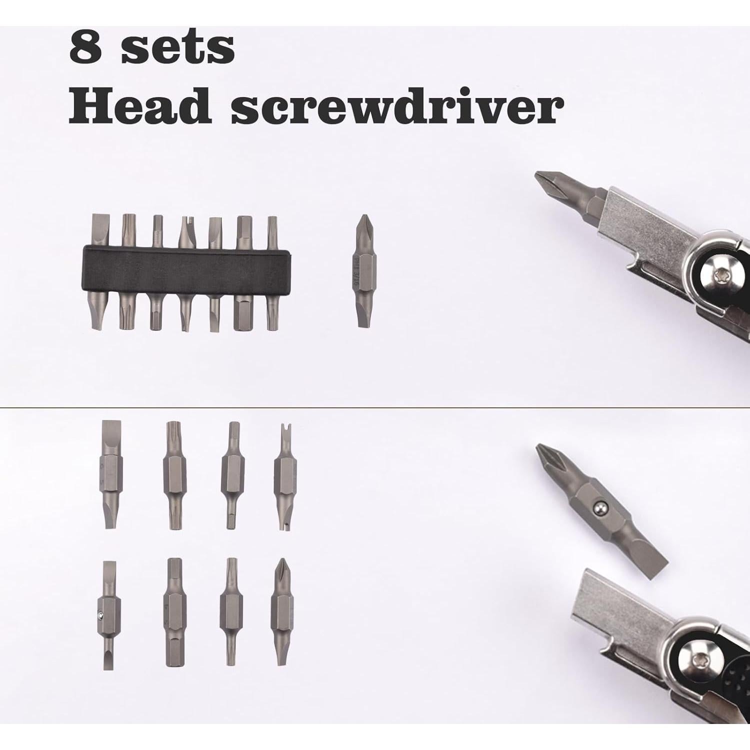 Multiherramienta SQT2048 20 en 1 Plegable Negro