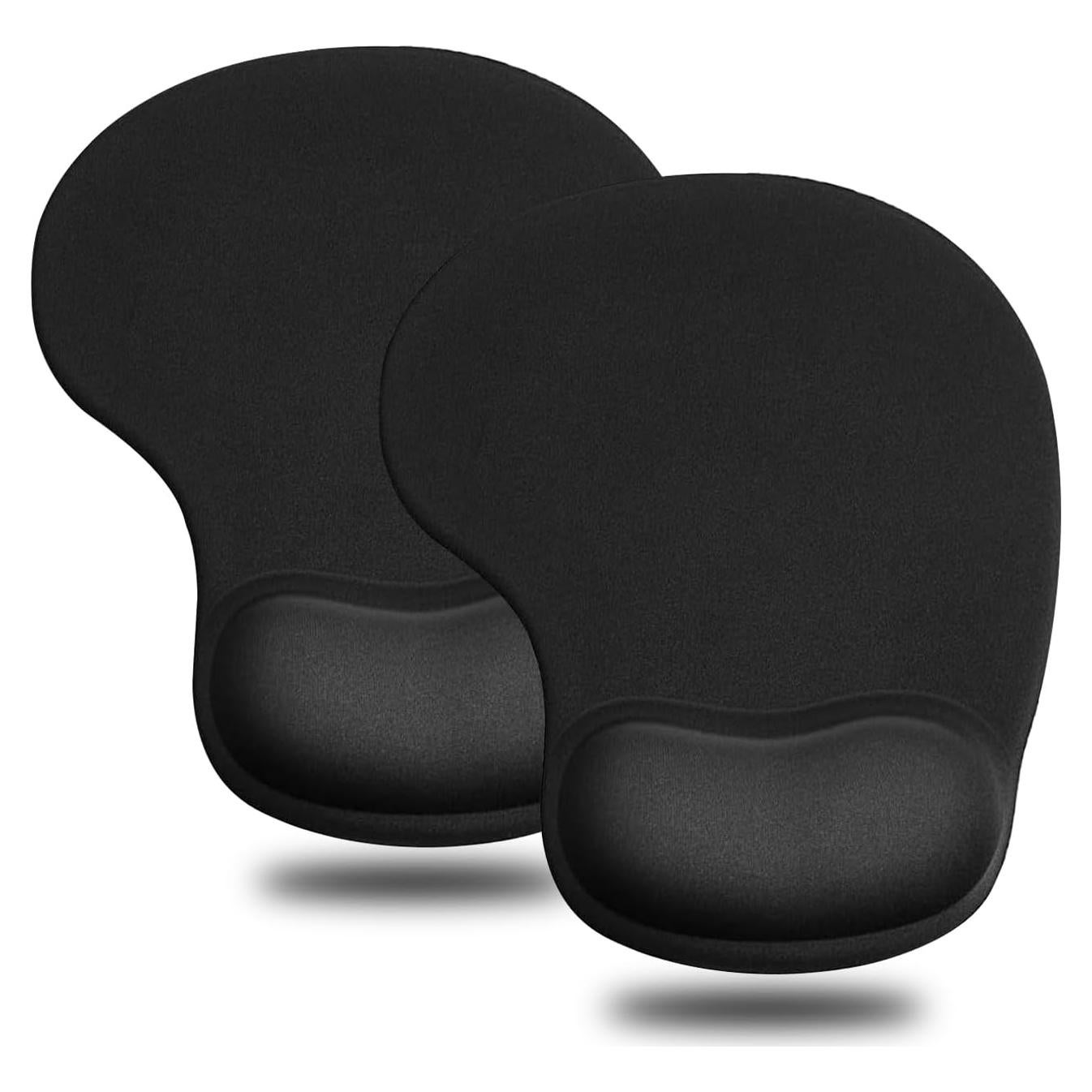 Alfombrilla de Ratón JIKIOU 2 Pack Ergonómica con Gel Negra