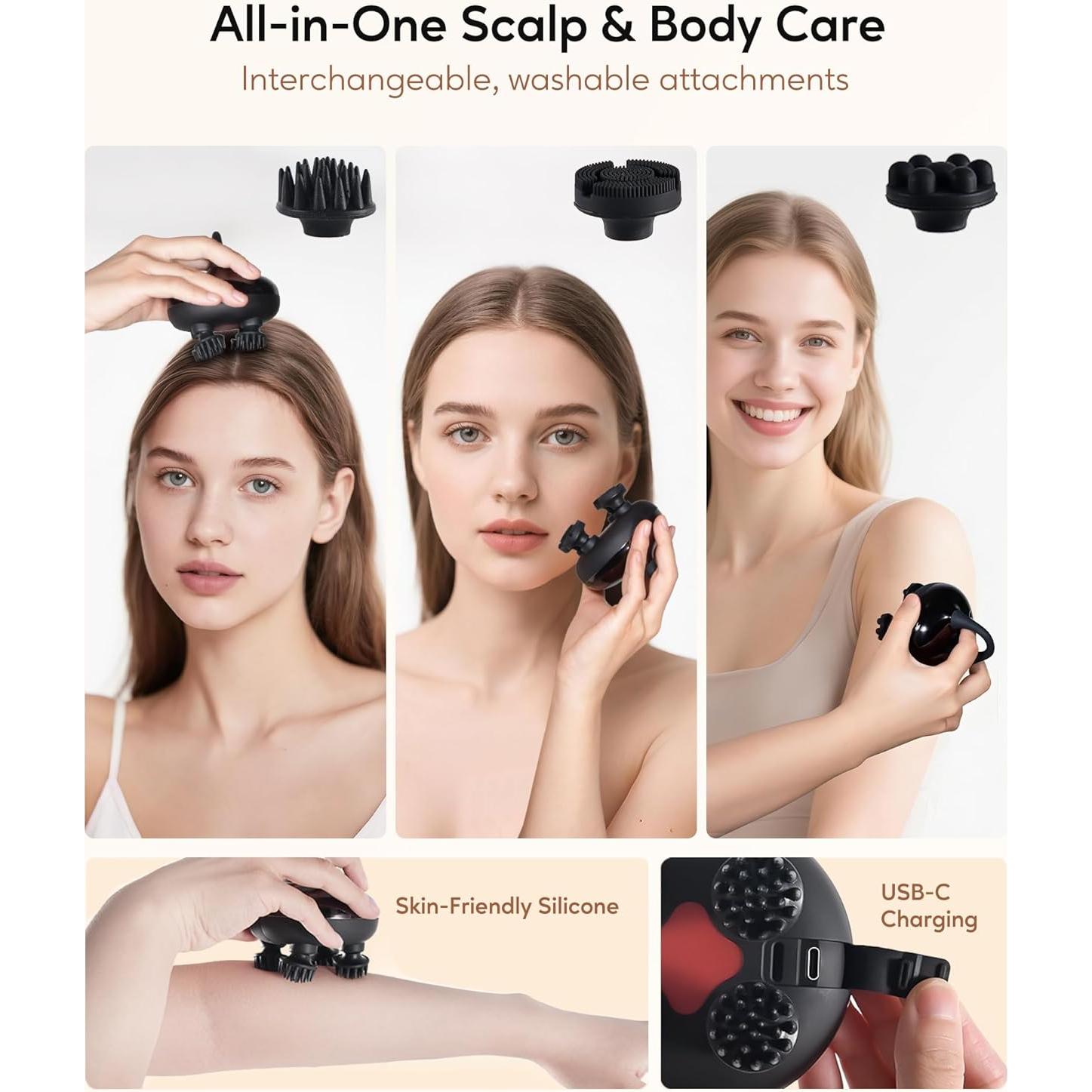 Masajeador eléctrico Arboleaf para cuero cabelludo 6 en 1