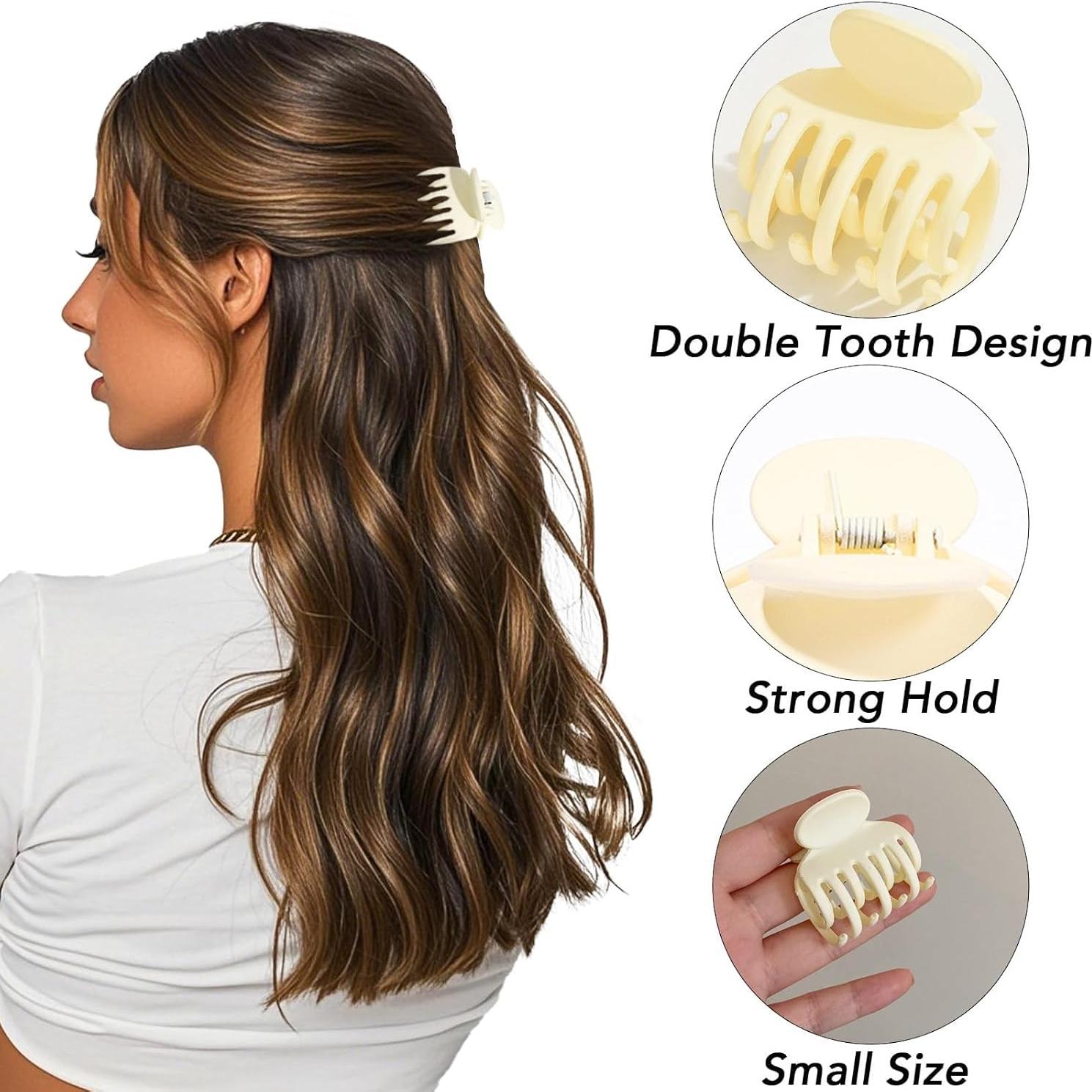 Pinzas para Cabello Drnytunk 12 Piezas 3.81 cm Antideslizantes