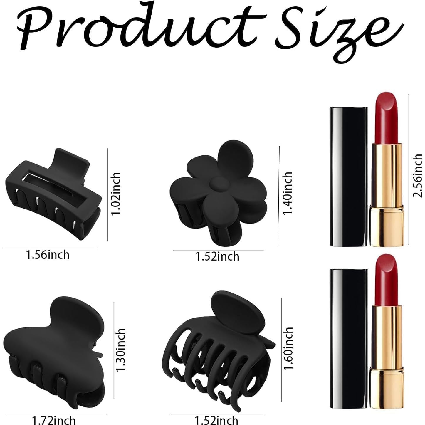 Pinzas para Cabello Drnytunk 12 Piezas 3.81 cm Antideslizantes