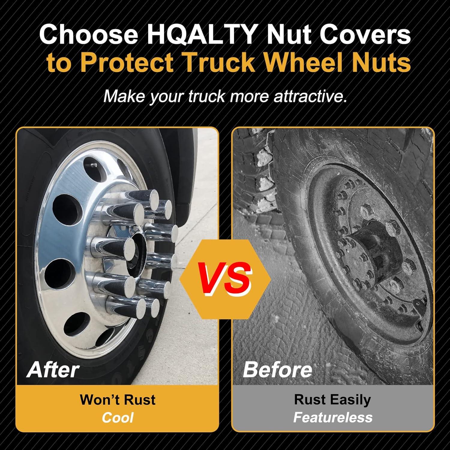20 Piezas Cubiertas de Tuercas de Llantas HQALTY 32mm/33mm