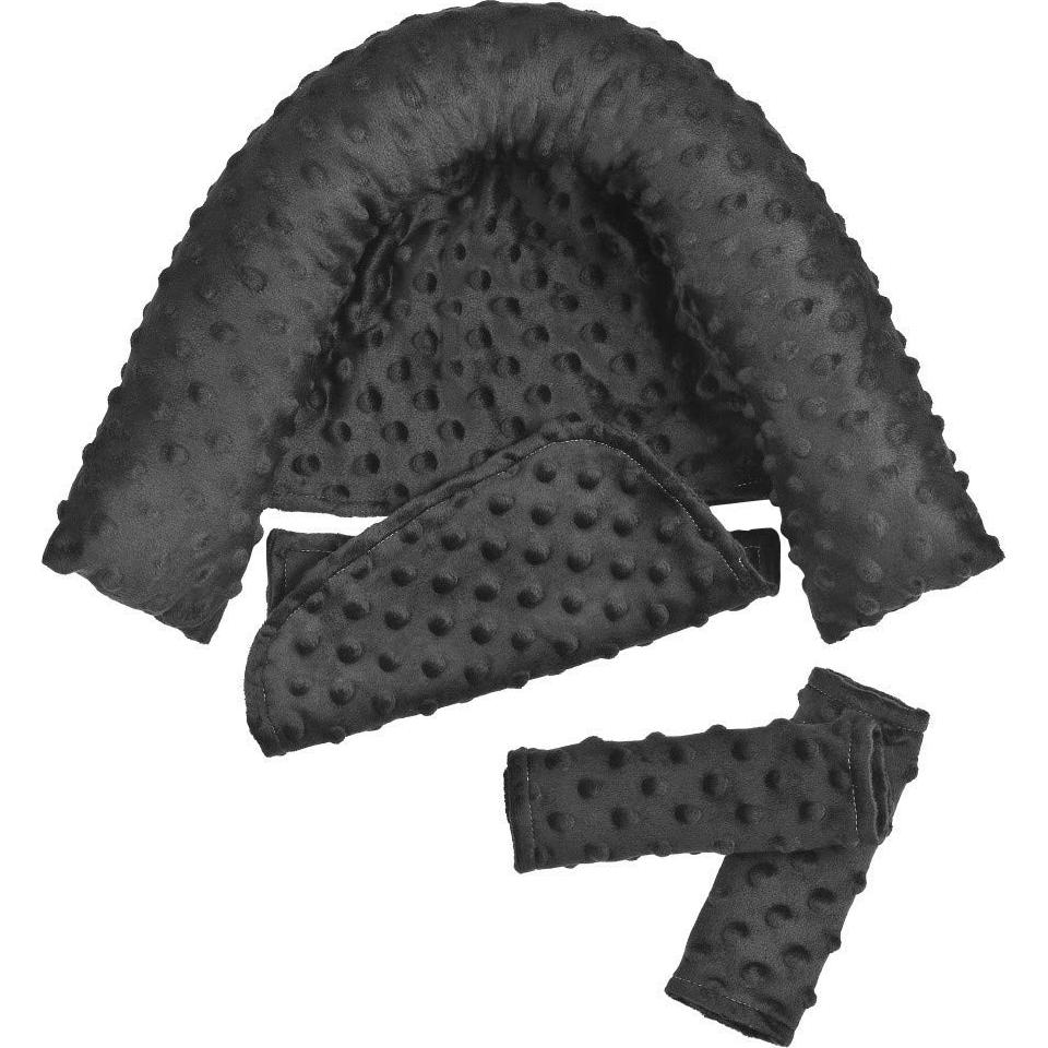 Soporte para cabeza y cubiertas de cinturón para bebé - Negro