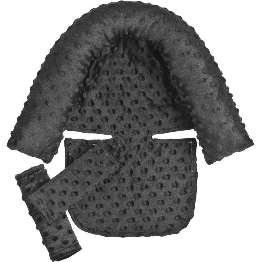 Soporte para cabeza y cubiertas de cinturón para bebé - Negro