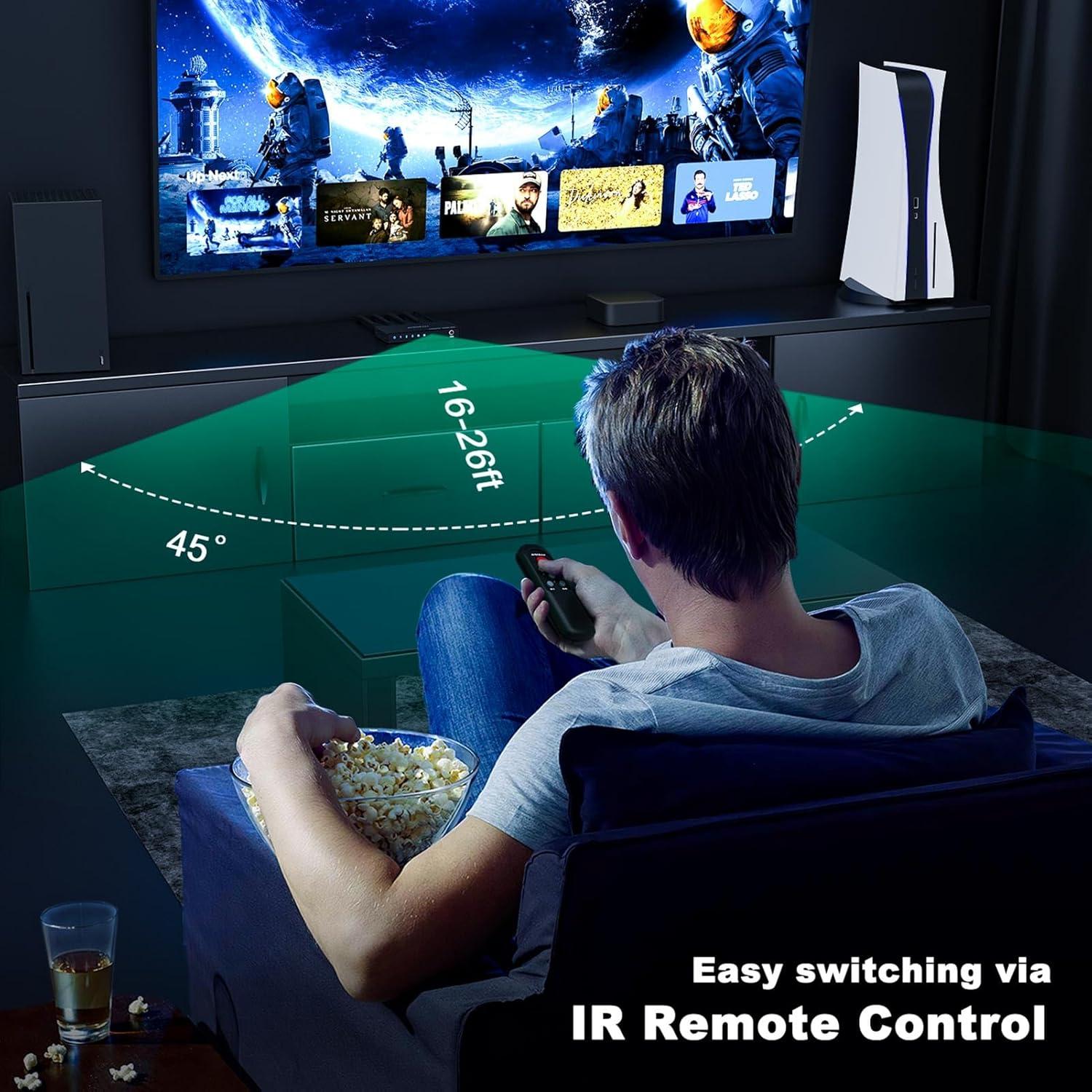 Conmutador HDMI 4K 60Hz AVIDGRAM 3 Puertos Control Remoto