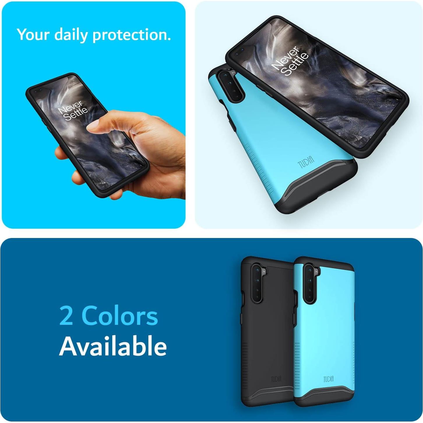 Funda DualShield TUDIA para OnePlus Nord - Protección Militar Azul