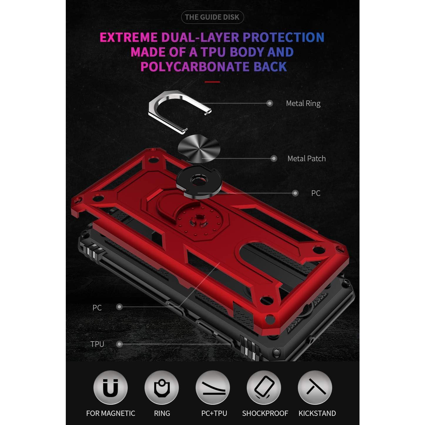 Funda de impacto para LG Aristo 4 Plus - Negro, Soporte Magnético