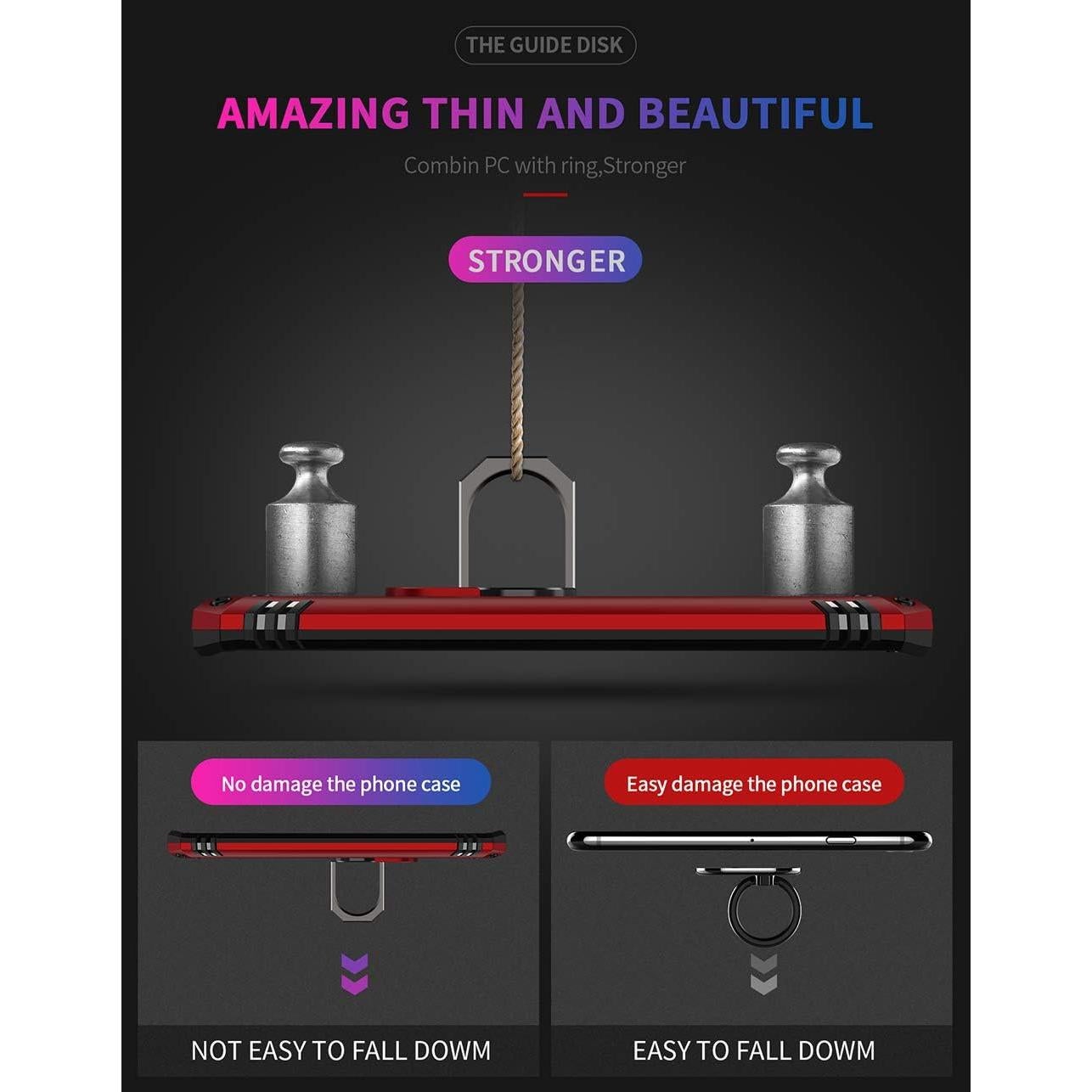 Funda de impacto para LG Aristo 4 Plus - Negro, Soporte Magnético