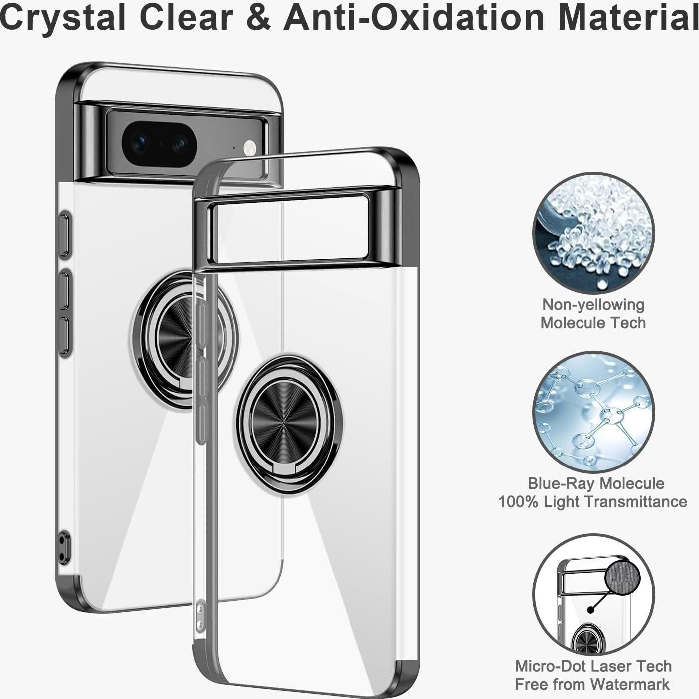 Funda Tnarru para Google Pixel 7 clara con soporte magnético