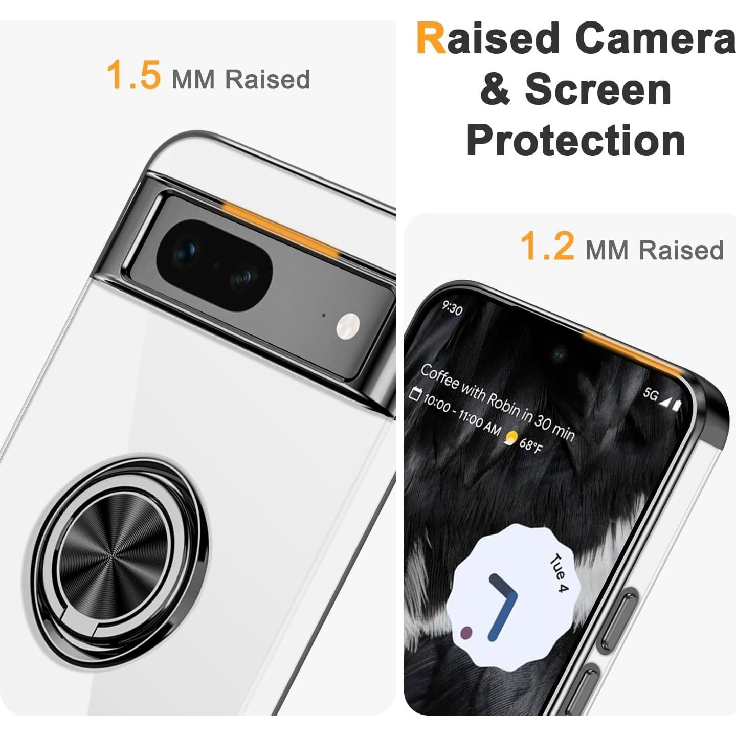 Funda Tnarru para Google Pixel 7 clara con soporte magnético