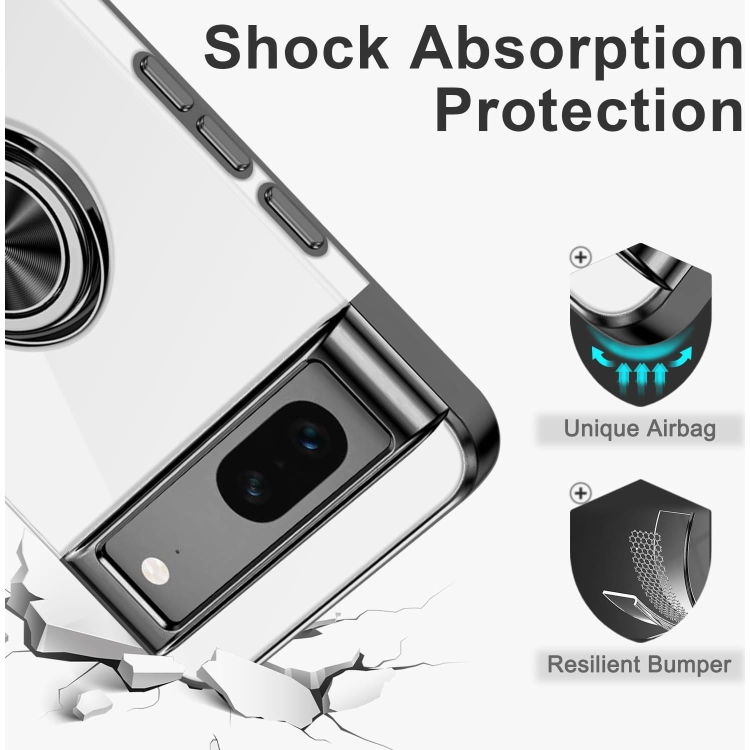 Funda Tnarru para Google Pixel 7 clara con soporte magnético