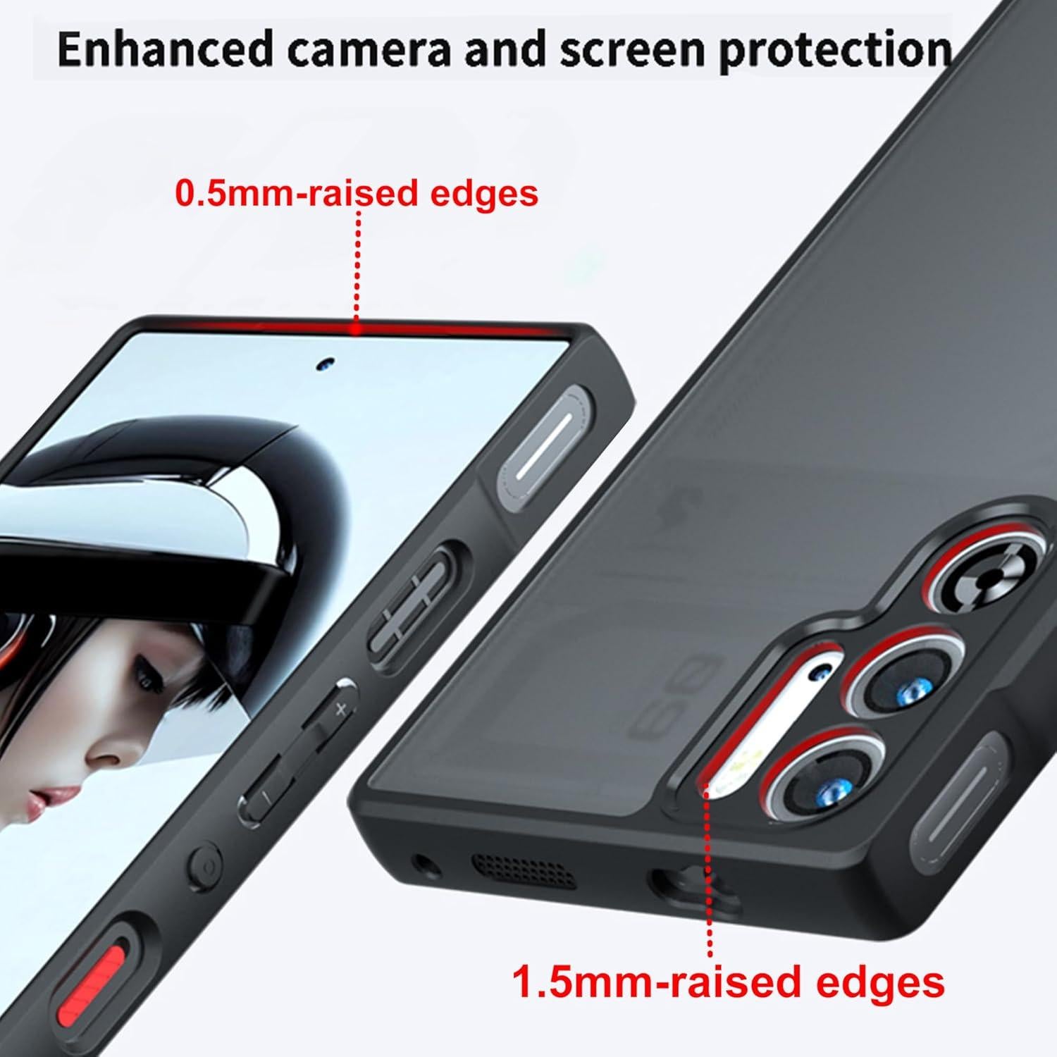 Funda TPU y PC Mate ZTE Nubia Red Magic 10 Pro - Negro