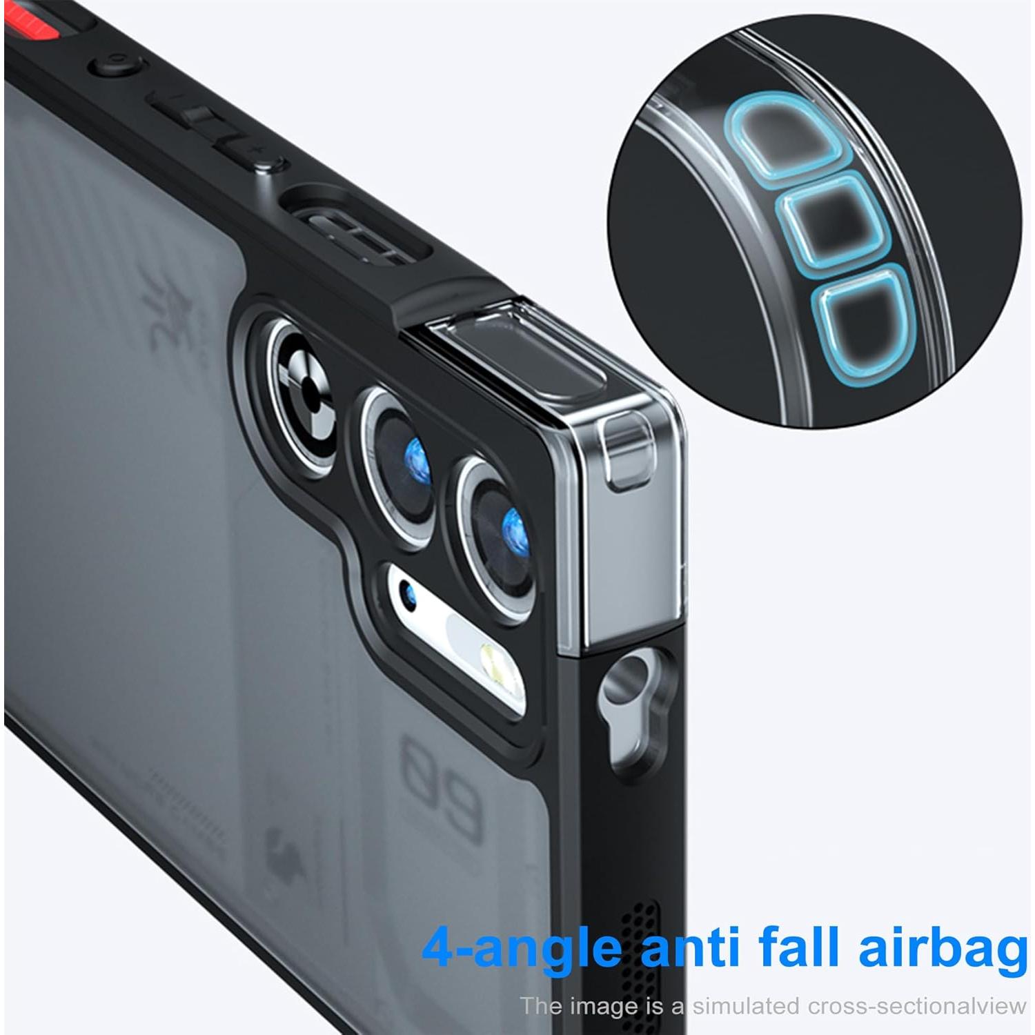 Funda TPU y PC Mate ZTE Nubia Red Magic 10 Pro - Negro