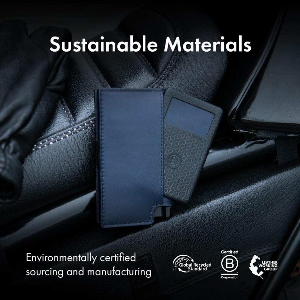 Cartera Pop Up Ekster para Hombres - Bloqueo RFID, Cuero Marino