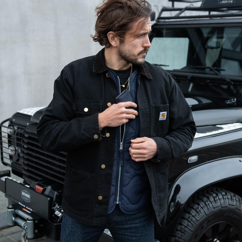 Cartera Pop Up Ekster para Hombres - Bloqueo RFID, Cuero Marino