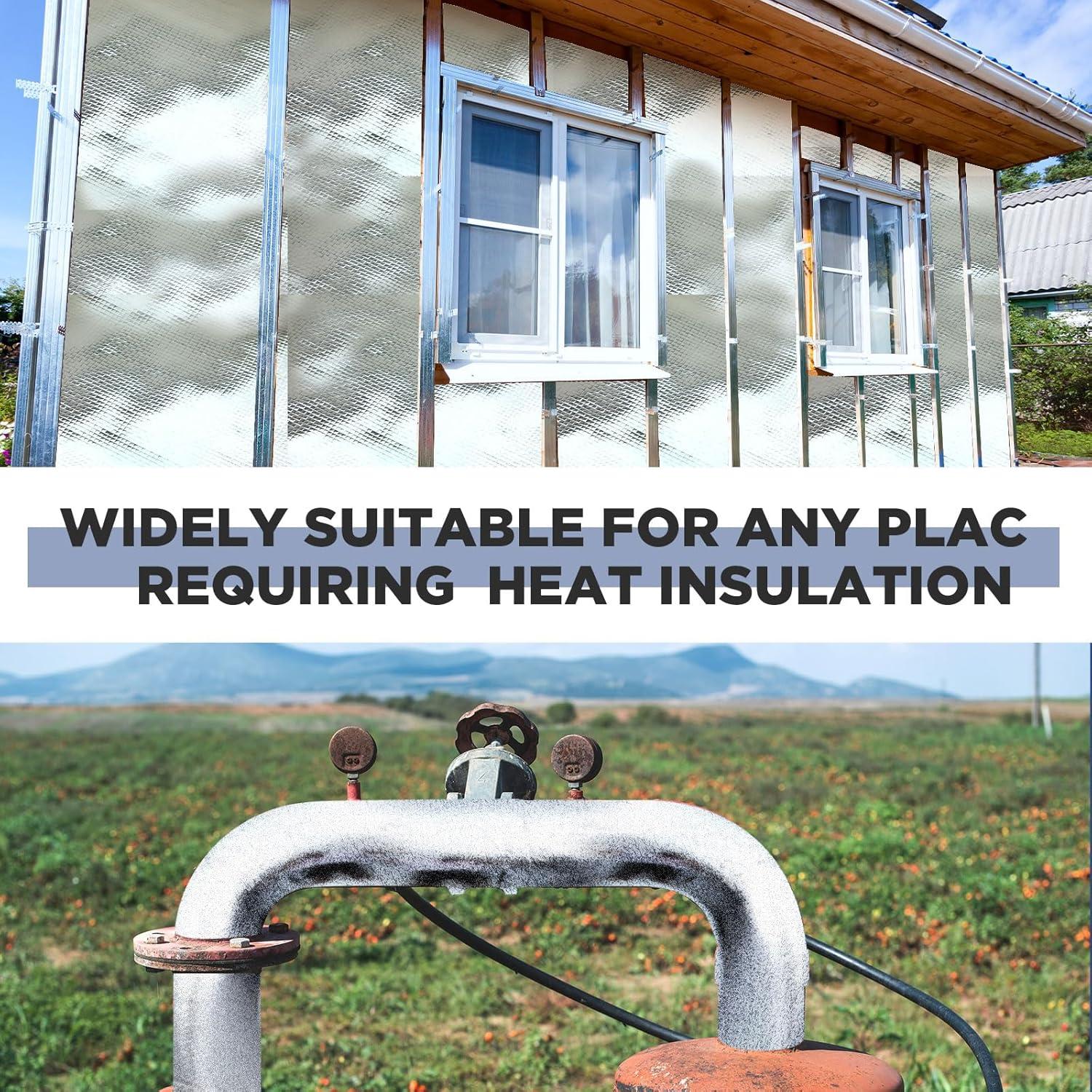 Barrera Radiante Aislante Ireer 1.22m x 38.1m Foil Blanco