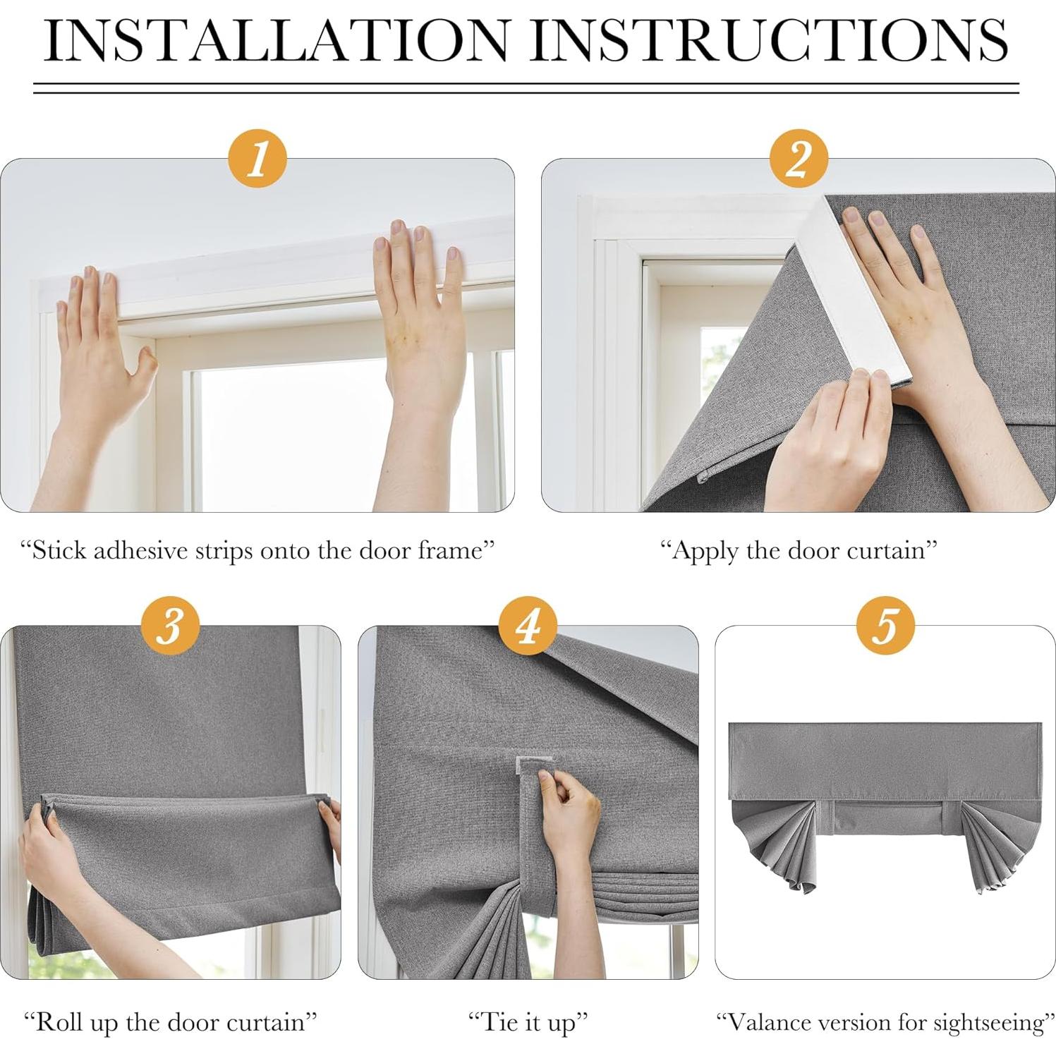 Cortina de Oscurecimiento Total RYB HOME 20.32x91.44 cm Gris