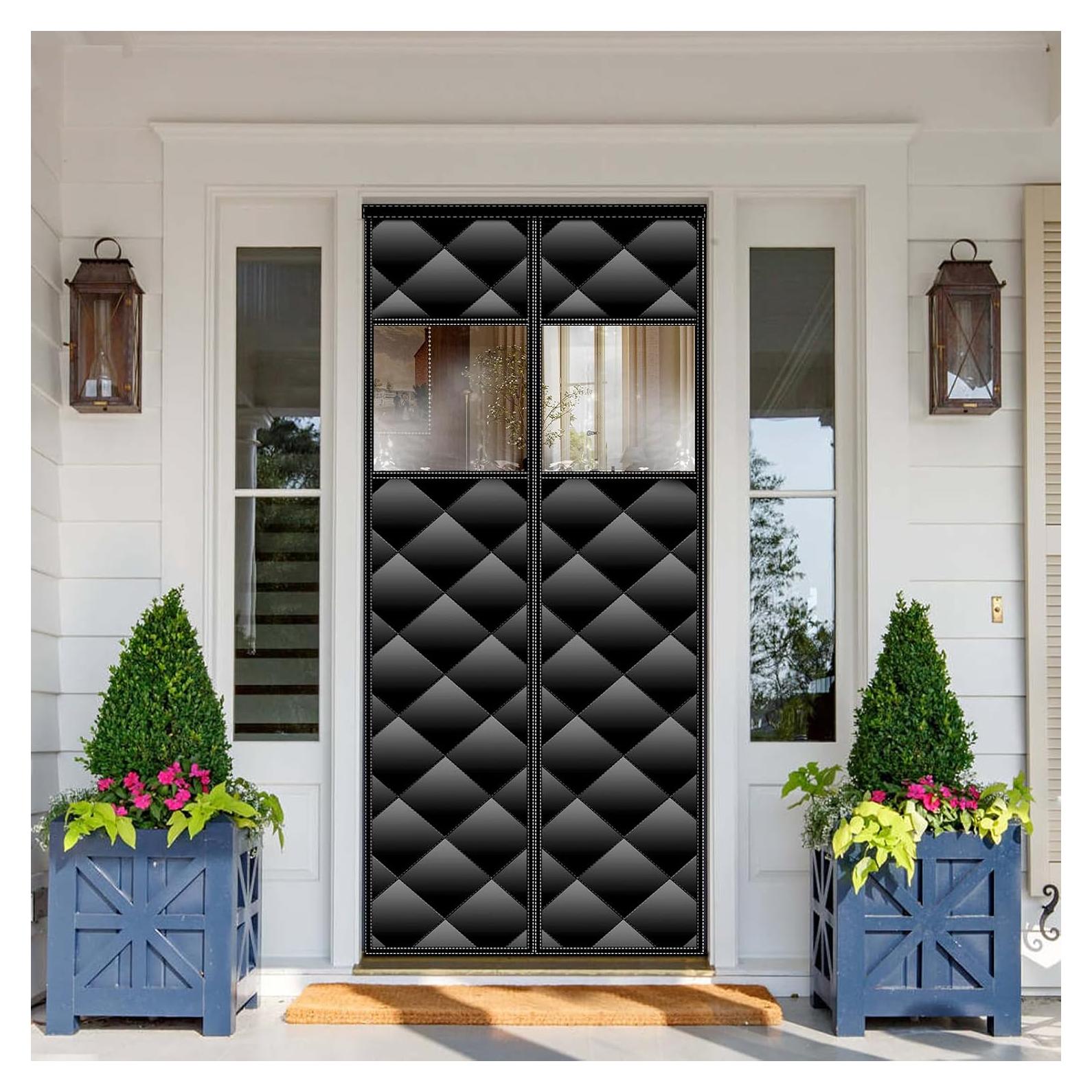 Cortina de Puerta Aislante Térmica Veanusiver 91.1x207.6cm Negra