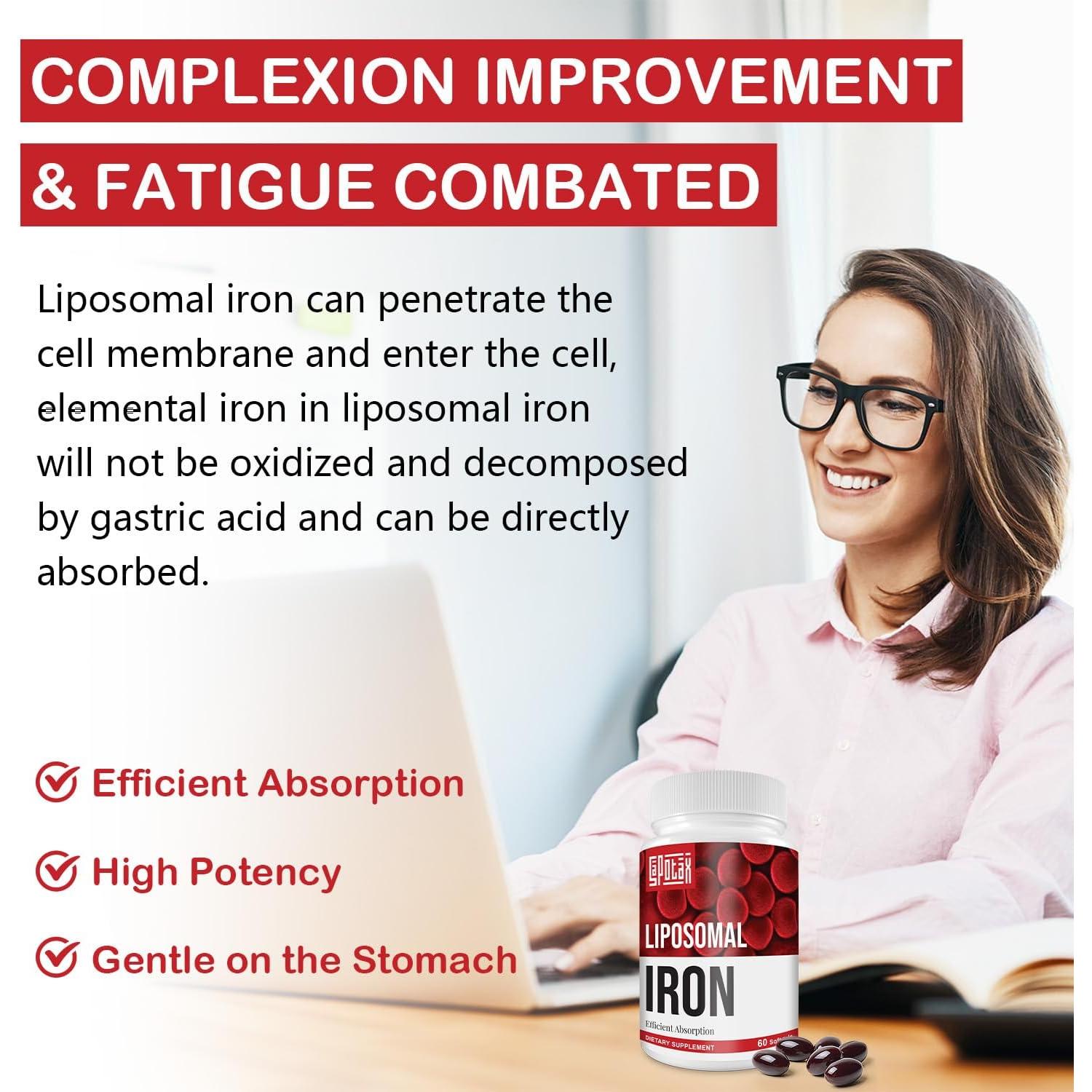 Suplemento de Hierro Liposomal Sapotax 65 mg 60 Softgels