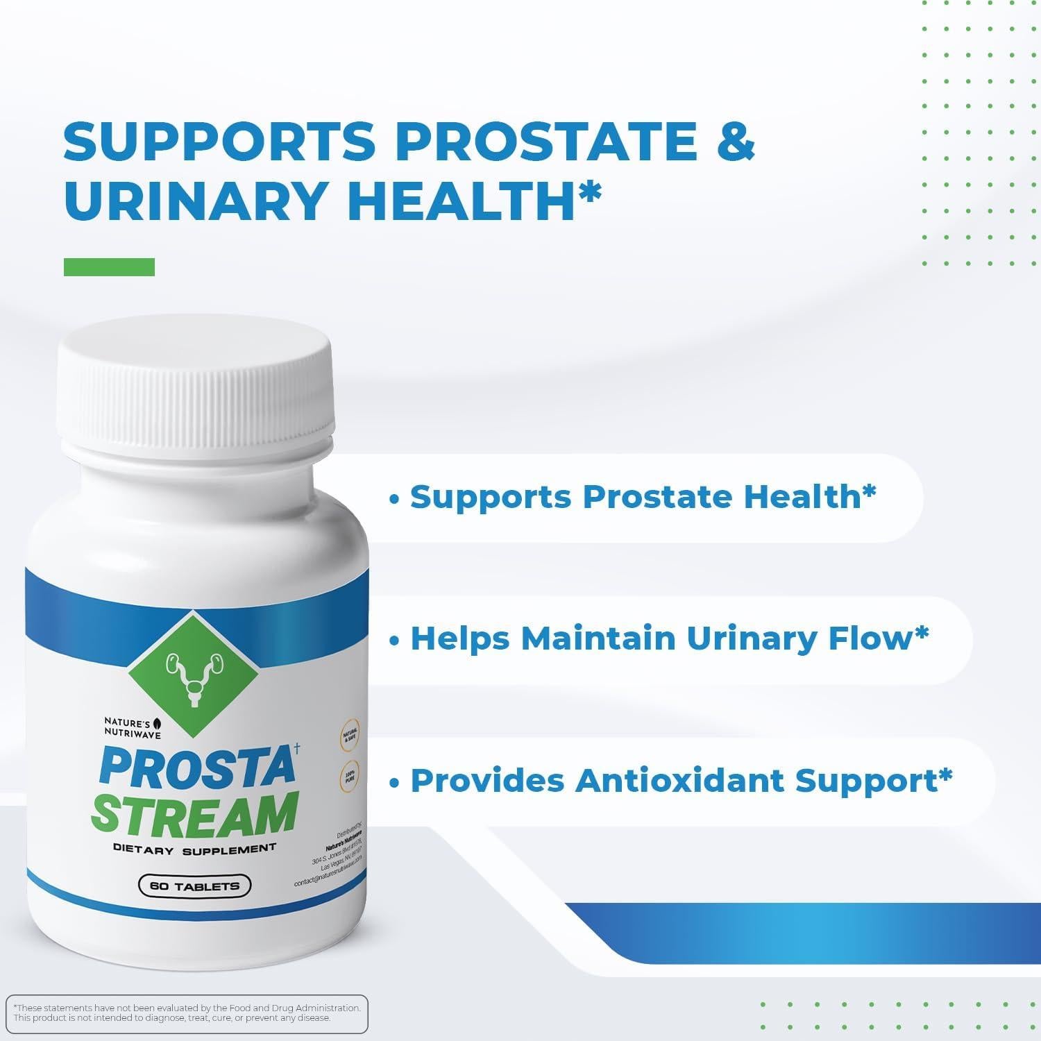 ProstaStream Suplemento Natural 60 Cápsulas - Sin OGM, GMP