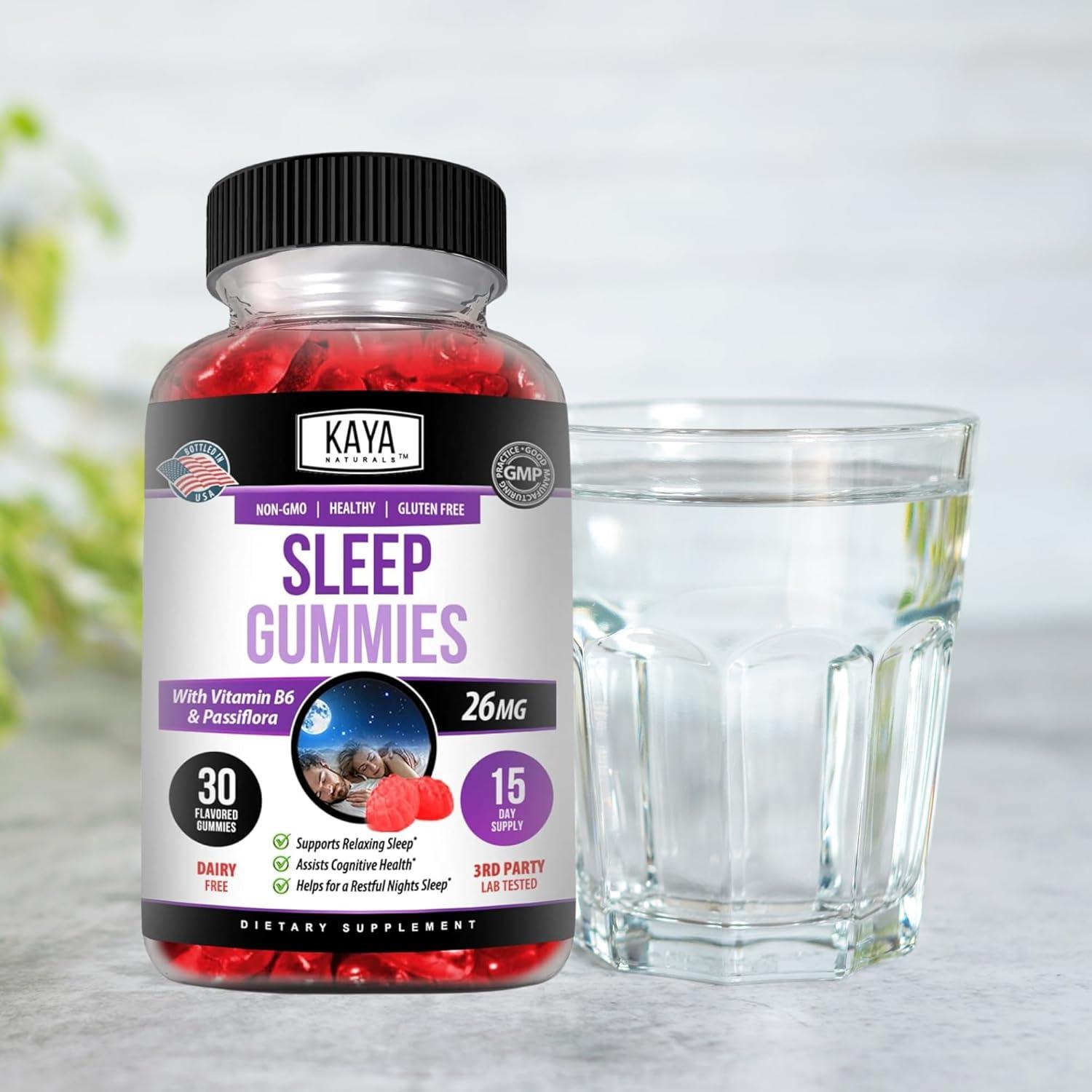 Gominolas para Dormir Kaya Naturals 30 Unidades Melatonina B6