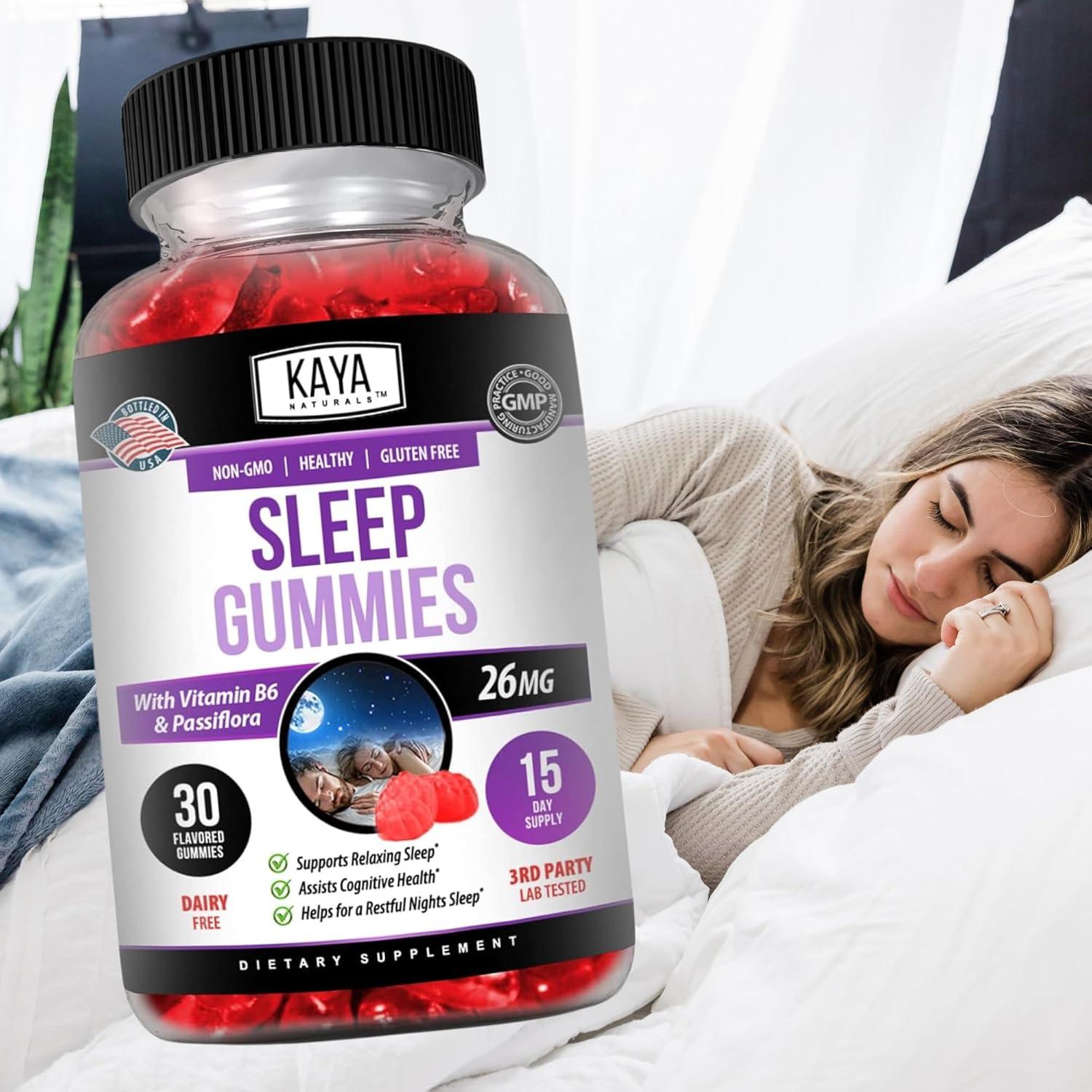 Gominolas para Dormir Kaya Naturals 30 Unidades Melatonina B6