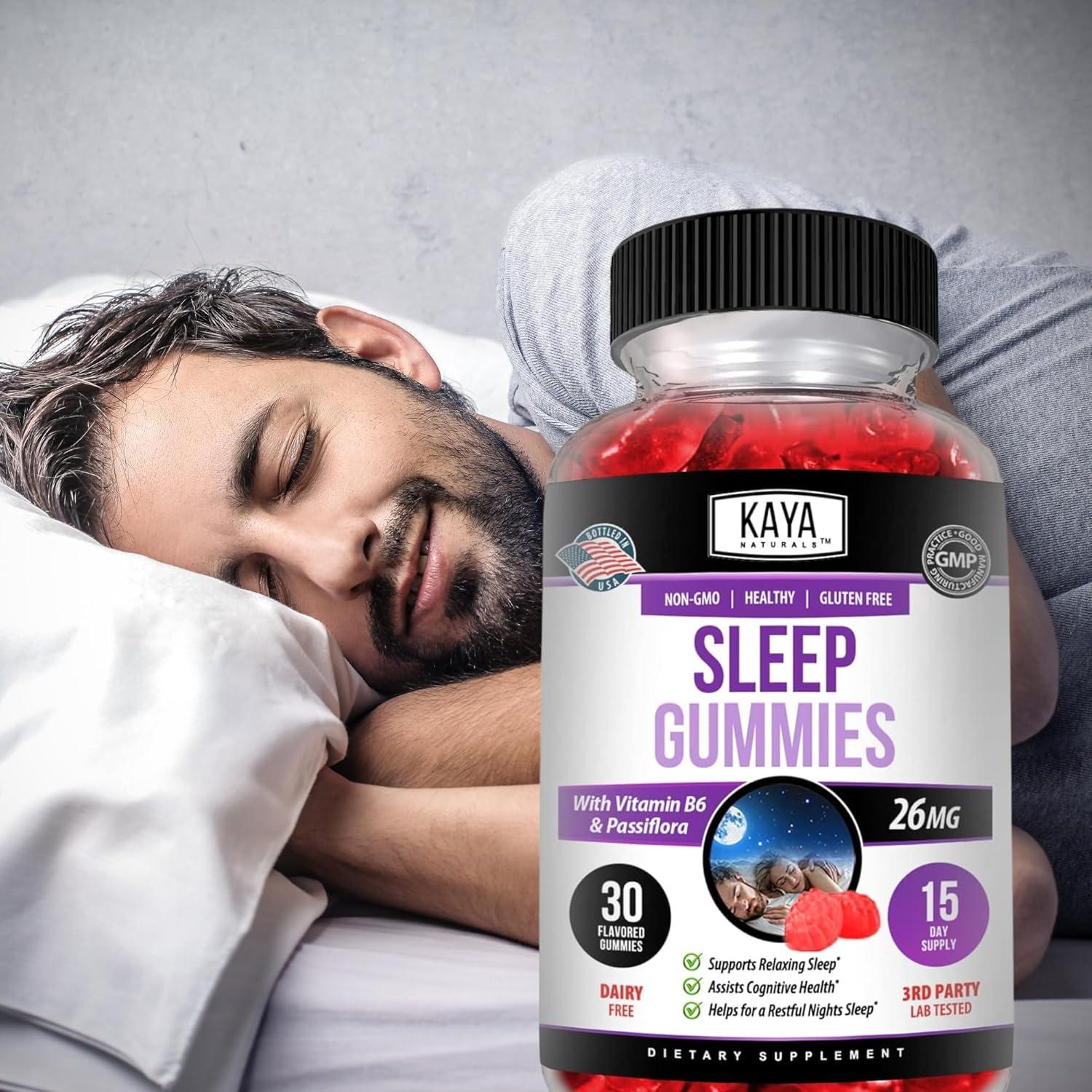 Gominolas para Dormir Kaya Naturals 30 Unidades Melatonina B6