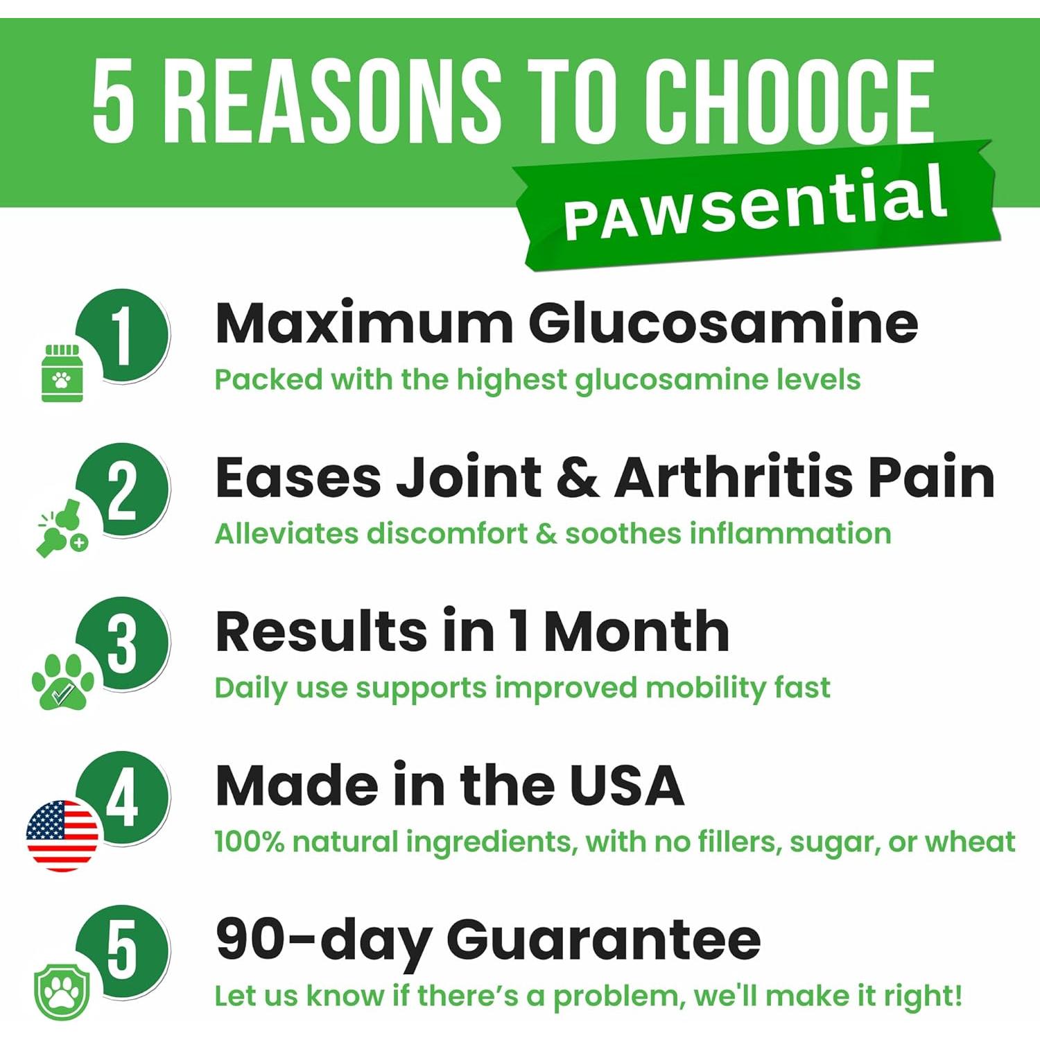 Golosinas para Perros Pawsential - Glucosamina 120 Unidades