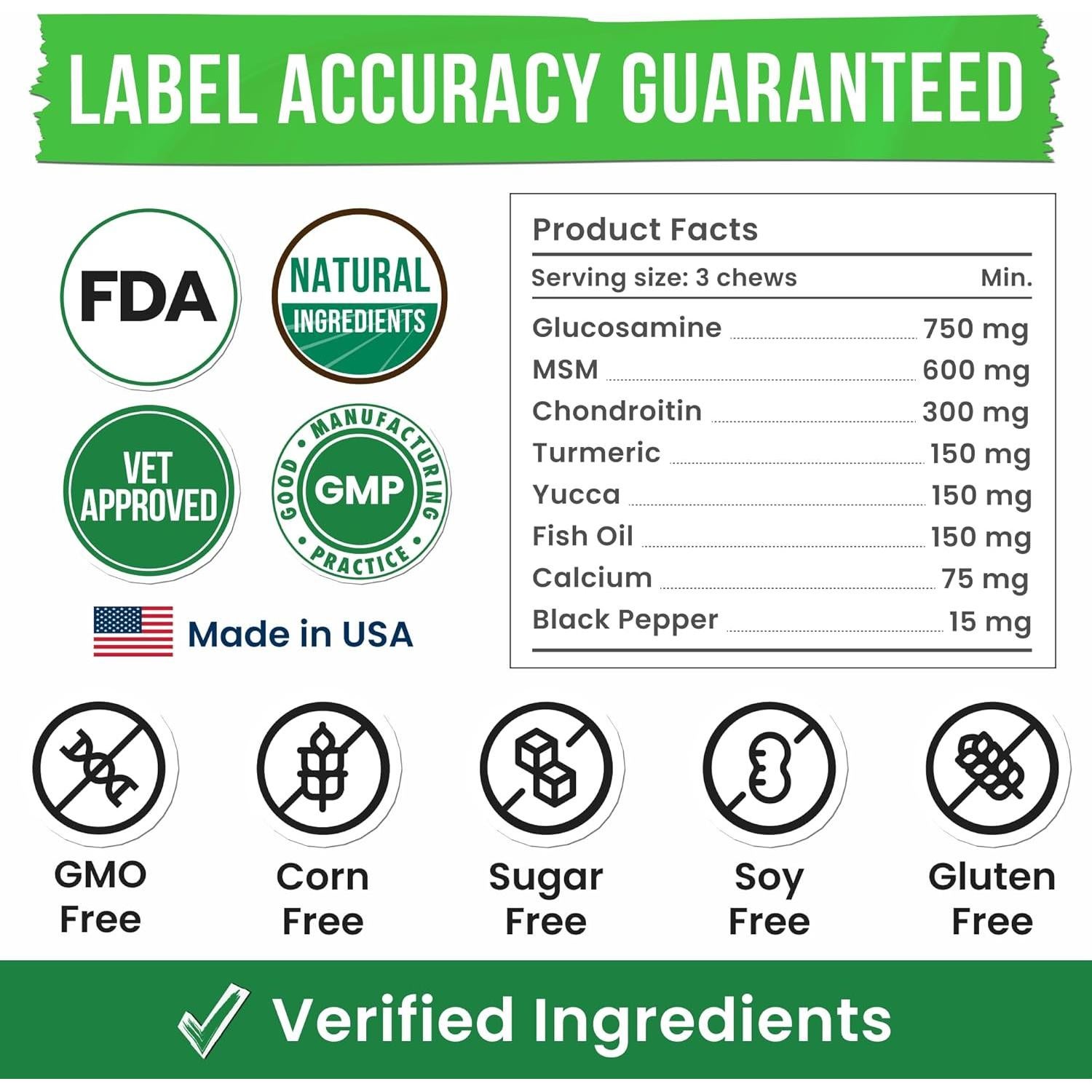 Golosinas para Perros Pawsential - Glucosamina 120 Unidades