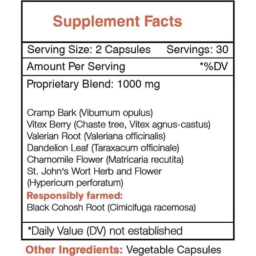 Cápsulas PMS Secreto 60 unidades 1000 mg Soporte Hormonal