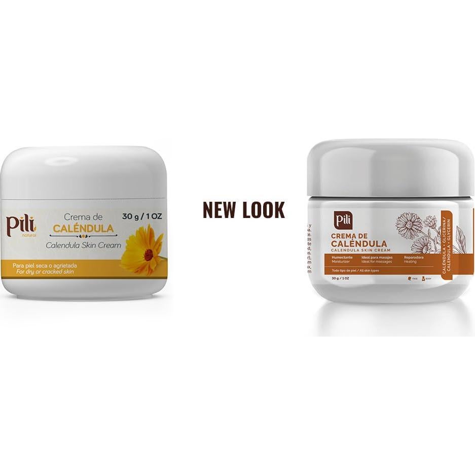 Crema Hidratante Natural de Calendula Pili 28.35 g - Piel Seca