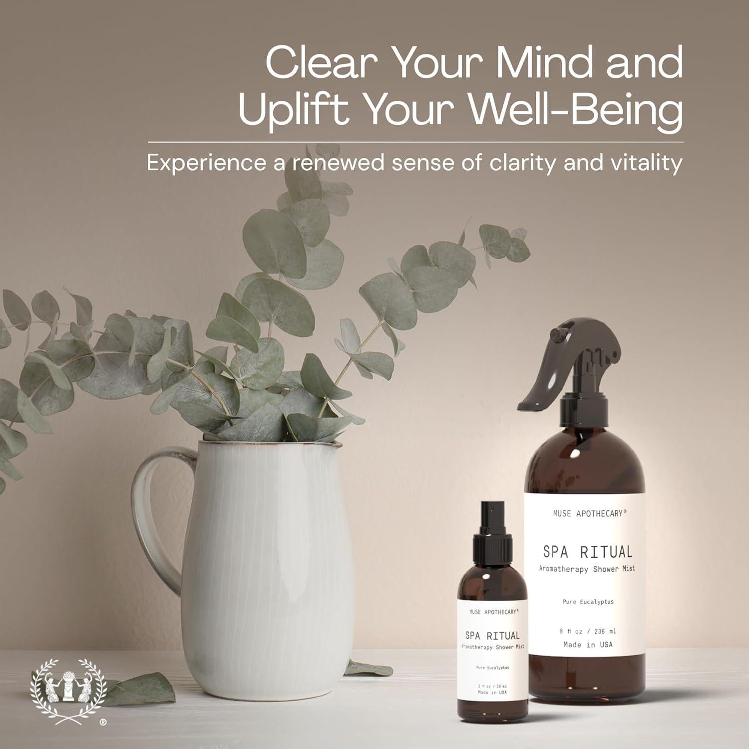 Spray de Ducha Eucalipto Puro Muse Apothecary 59ml - 2 Paquetes