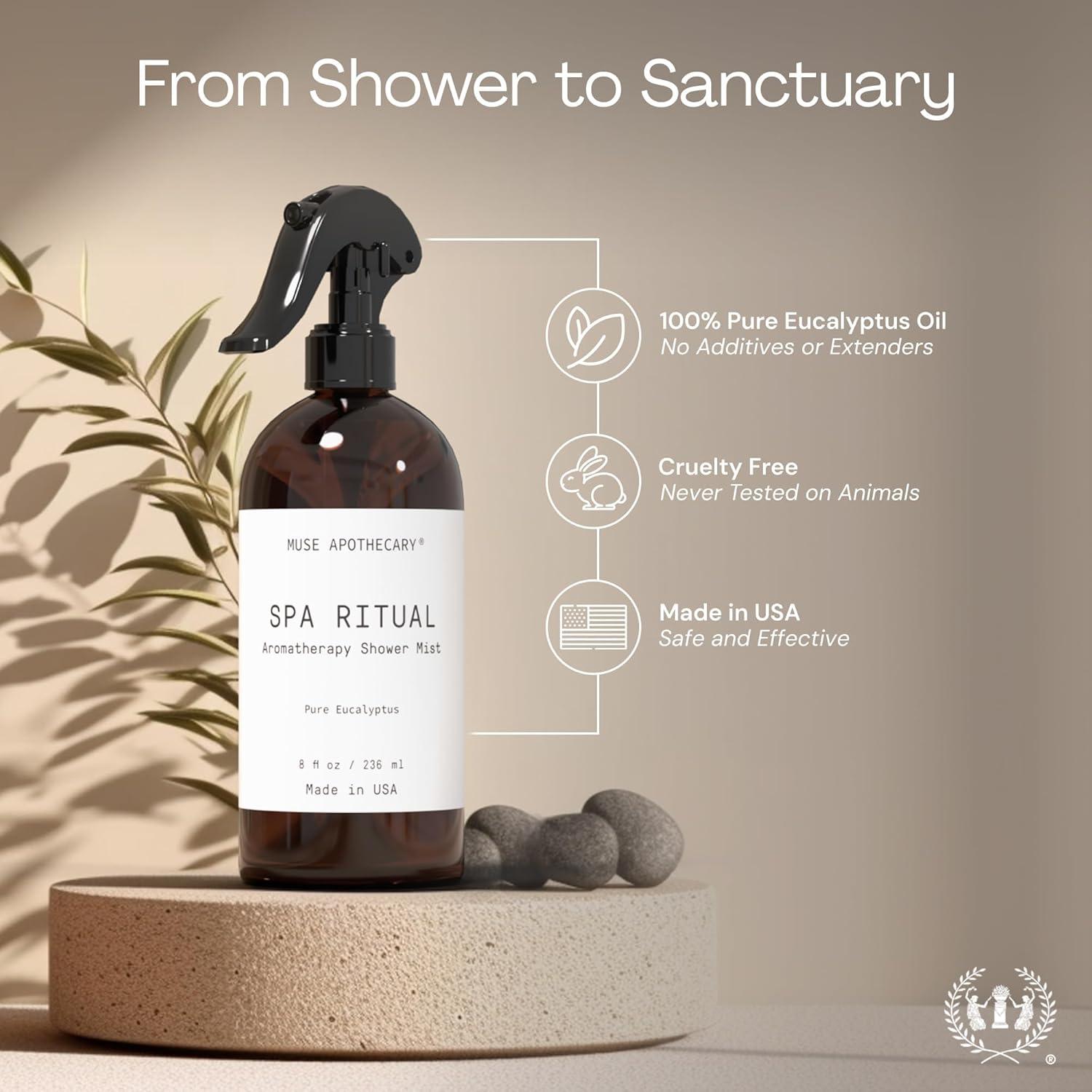 Spray de Ducha Eucalipto Puro Muse Apothecary 59ml - 2 Paquetes