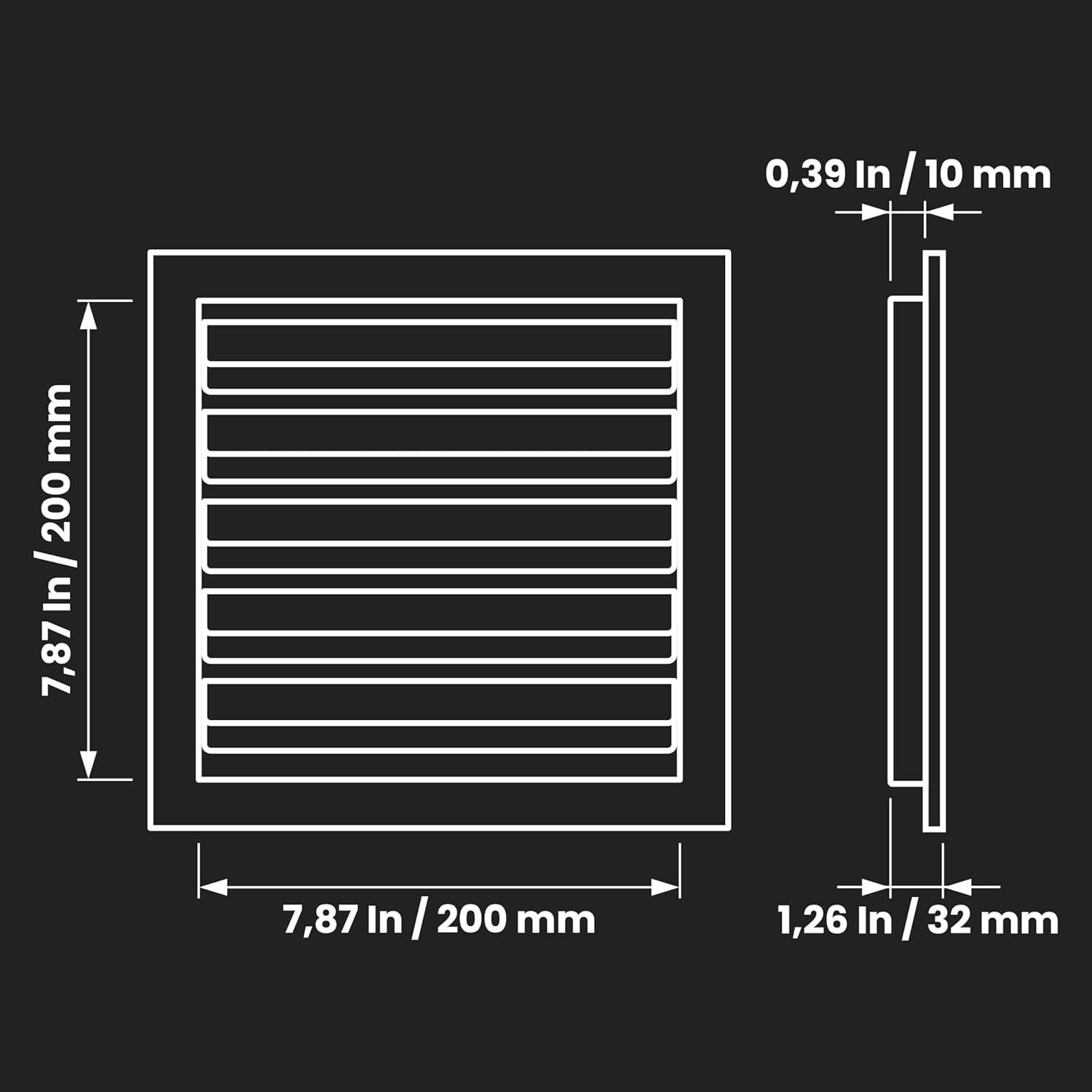 Rejilla de Ventilación Repa Market 20.32 cm Acero Galvanizado