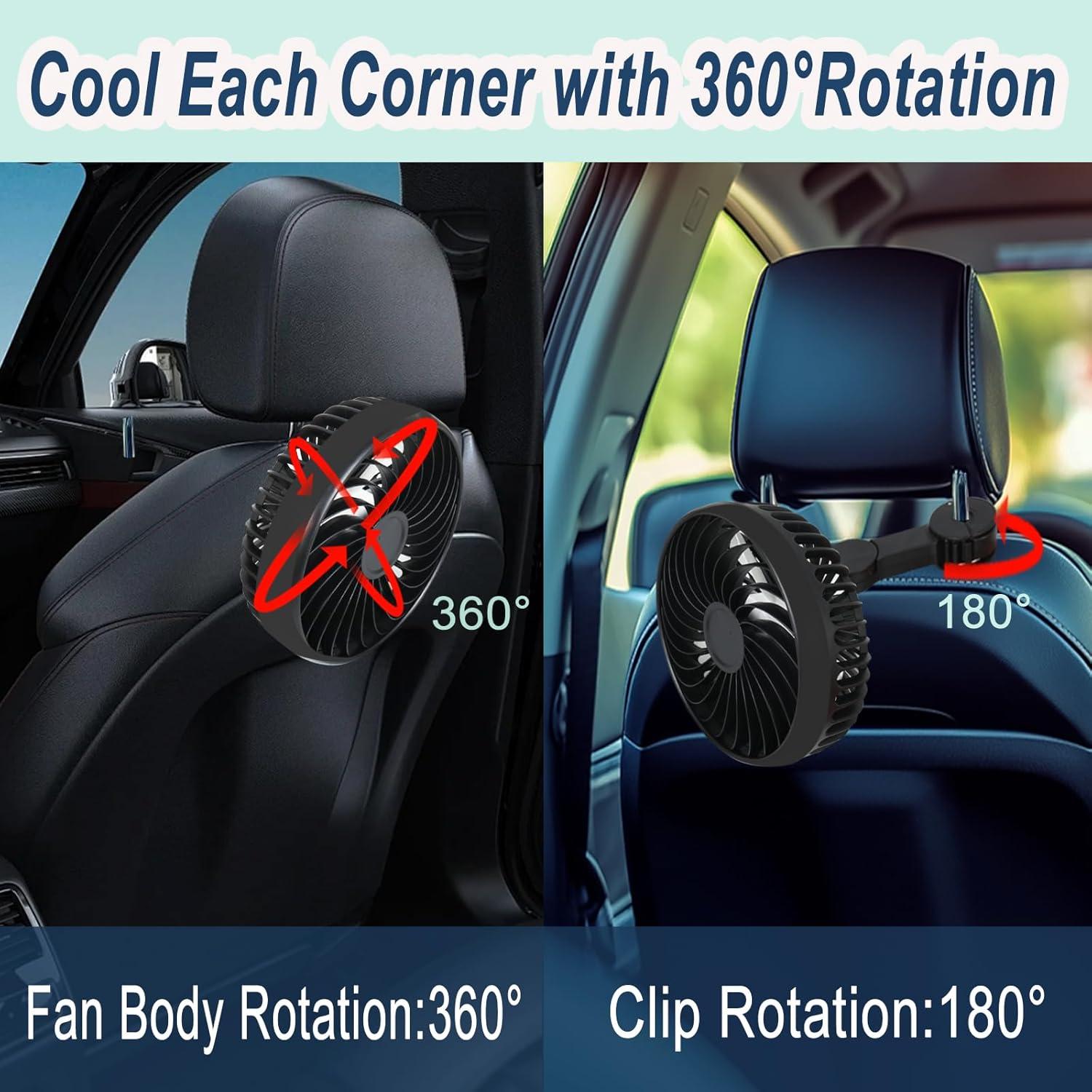 Ventilador de Asiento Trasero Dicross F6501 USB Ajustable