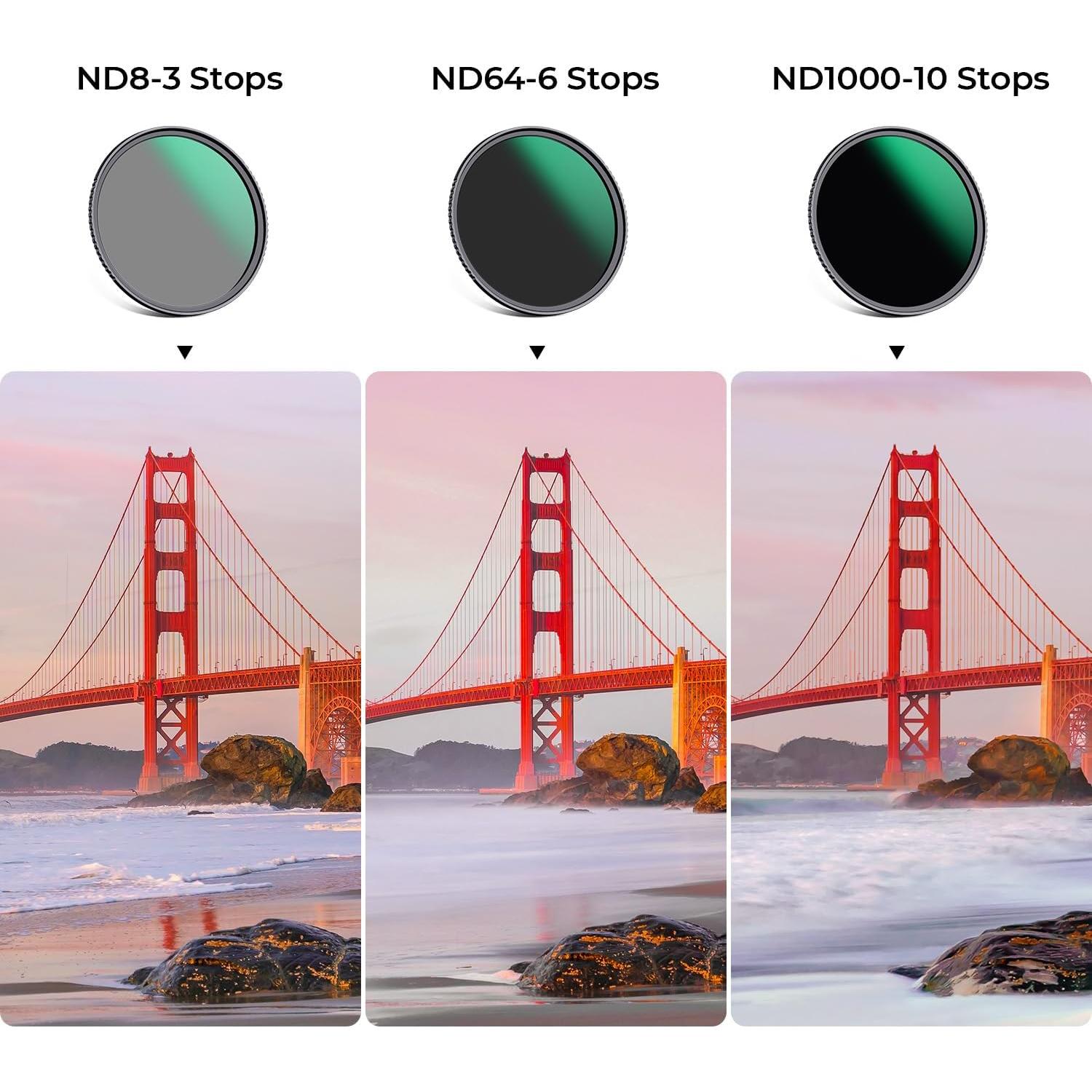Filtros de Lente ND8 ND64 ND1000 K&F Concept 49mm Vidrio Óptico