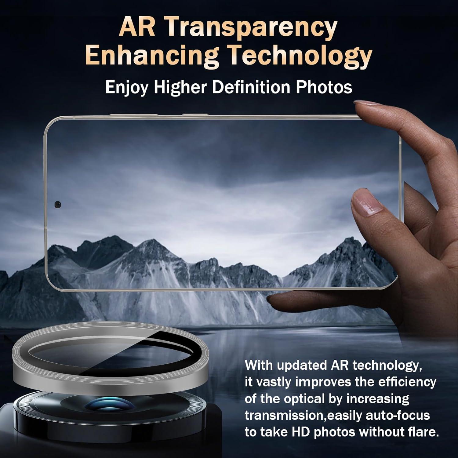 Protector de Lente de Cámara BERSEM para Samsung Galaxy S24/S23 - Vidrio Templado 9H