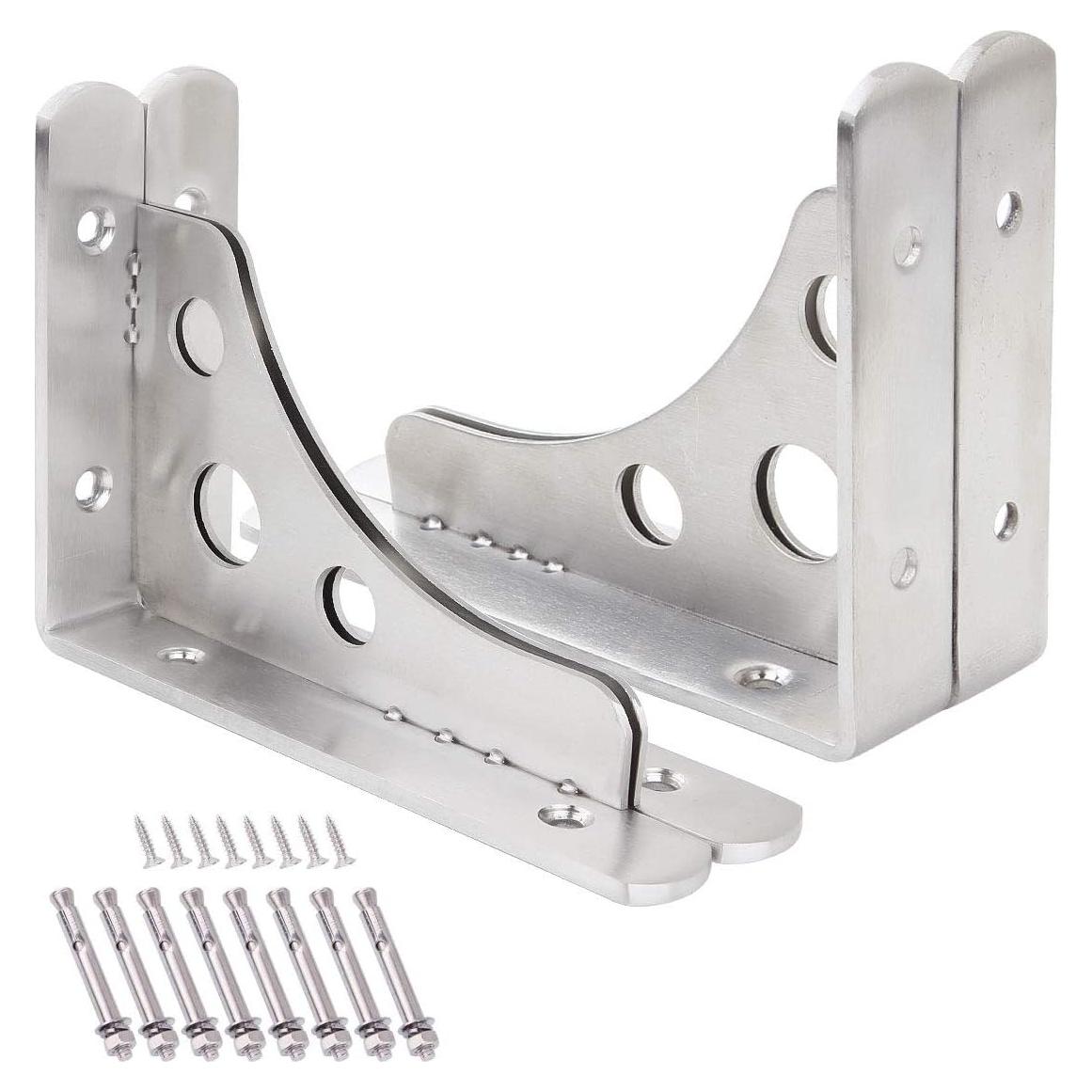 Soporte de Estante Flotante CBTONE 6" x 4" Acero Inoxidable - 4 Pcs