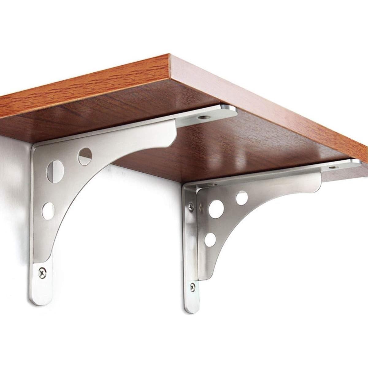 Soporte de Estante Flotante CBTONE 6" x 4" Acero Inoxidable - 4 Pcs