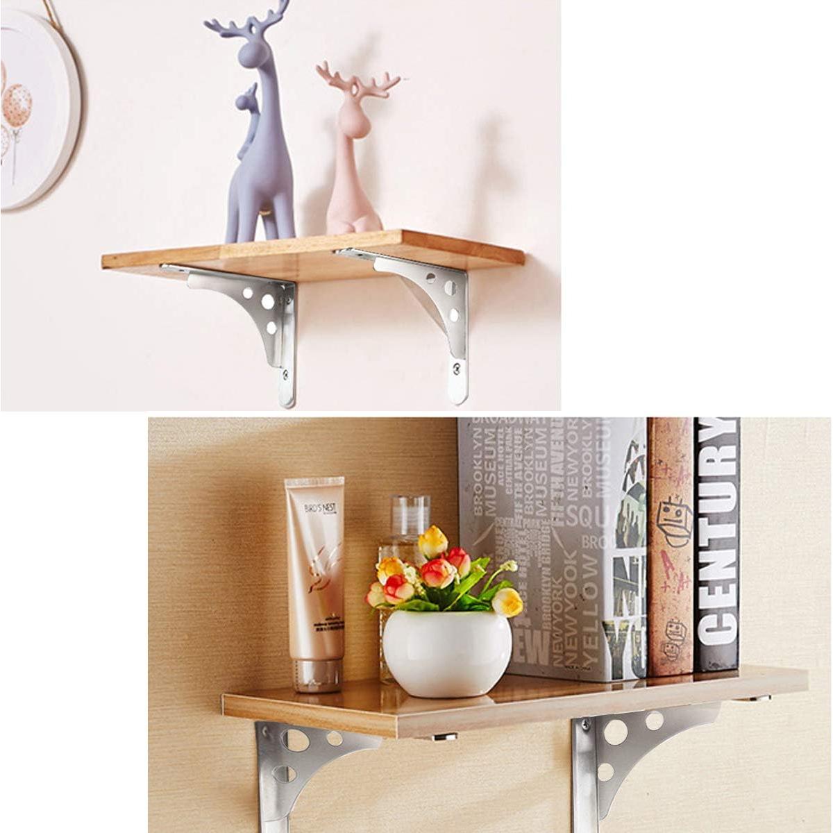 Soporte de Estante Flotante CBTONE 6" x 4" Acero Inoxidable - 4 Pcs