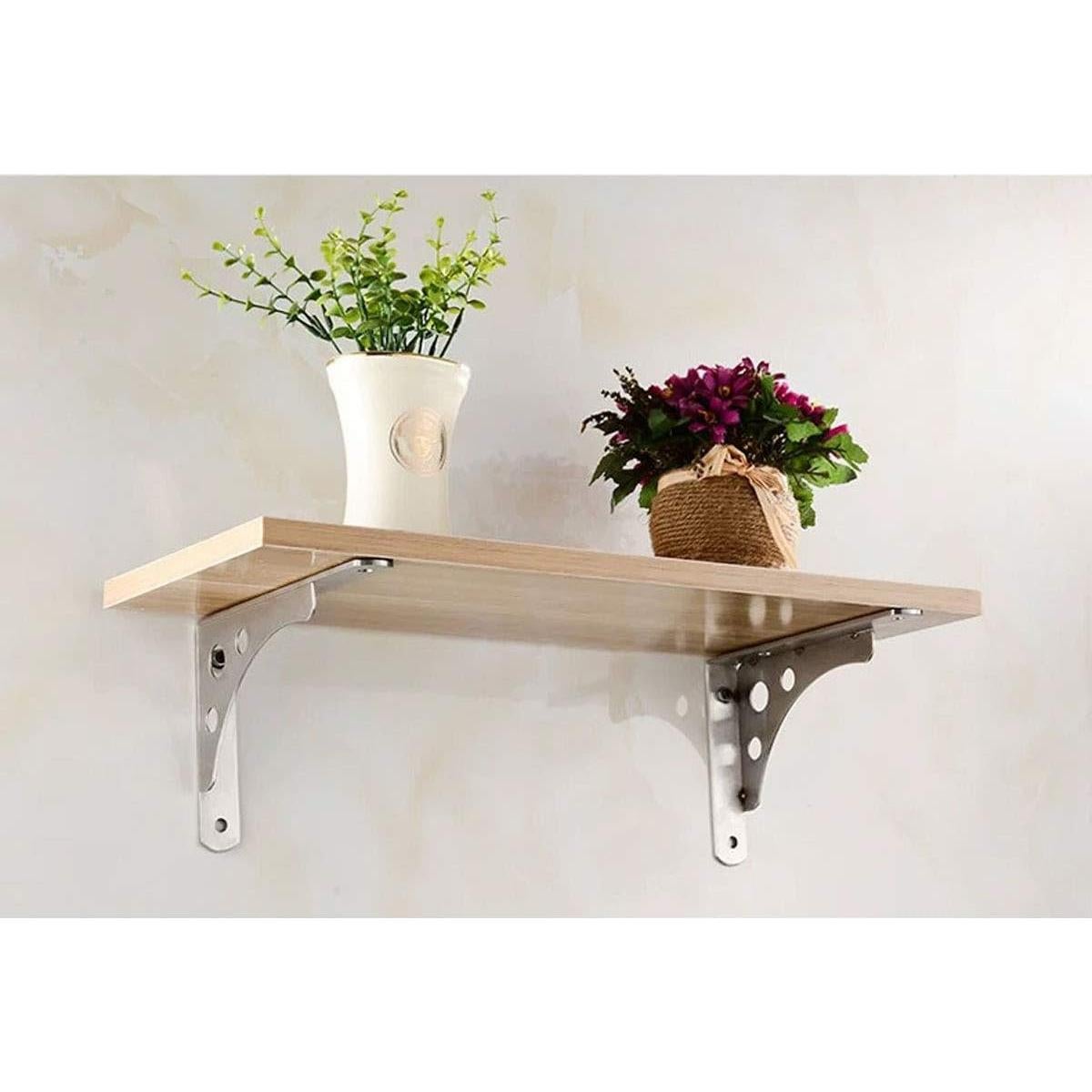 Soporte de Estante Flotante CBTONE 6" x 4" Acero Inoxidable - 4 Pcs