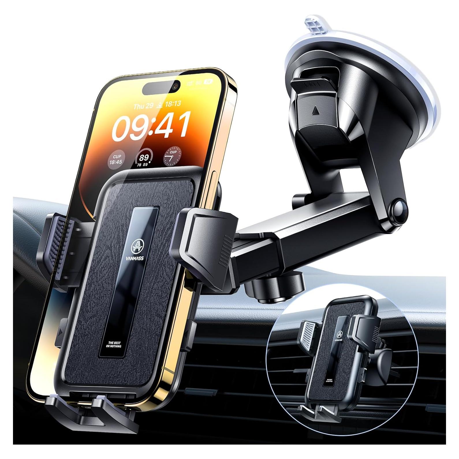 Soporte para Teléfono de Coche VANMASS 2025 - Ventosa Fuerte