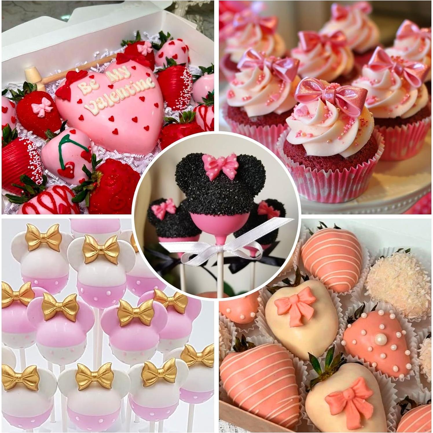 Moldes de Silicona para Chocolate Lazo Solldgt - 4 Piezas 96 Cavidades