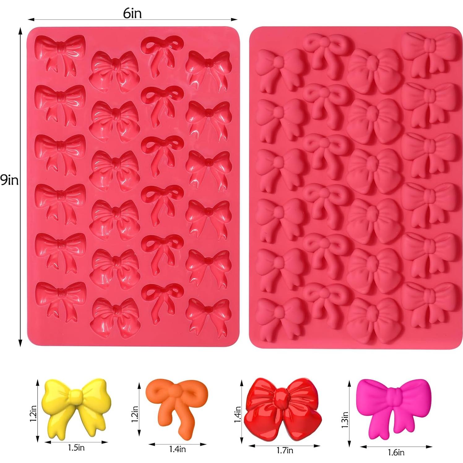 Moldes de Silicona para Chocolate Lazo Solldgt - 4 Piezas 96 Cavidades