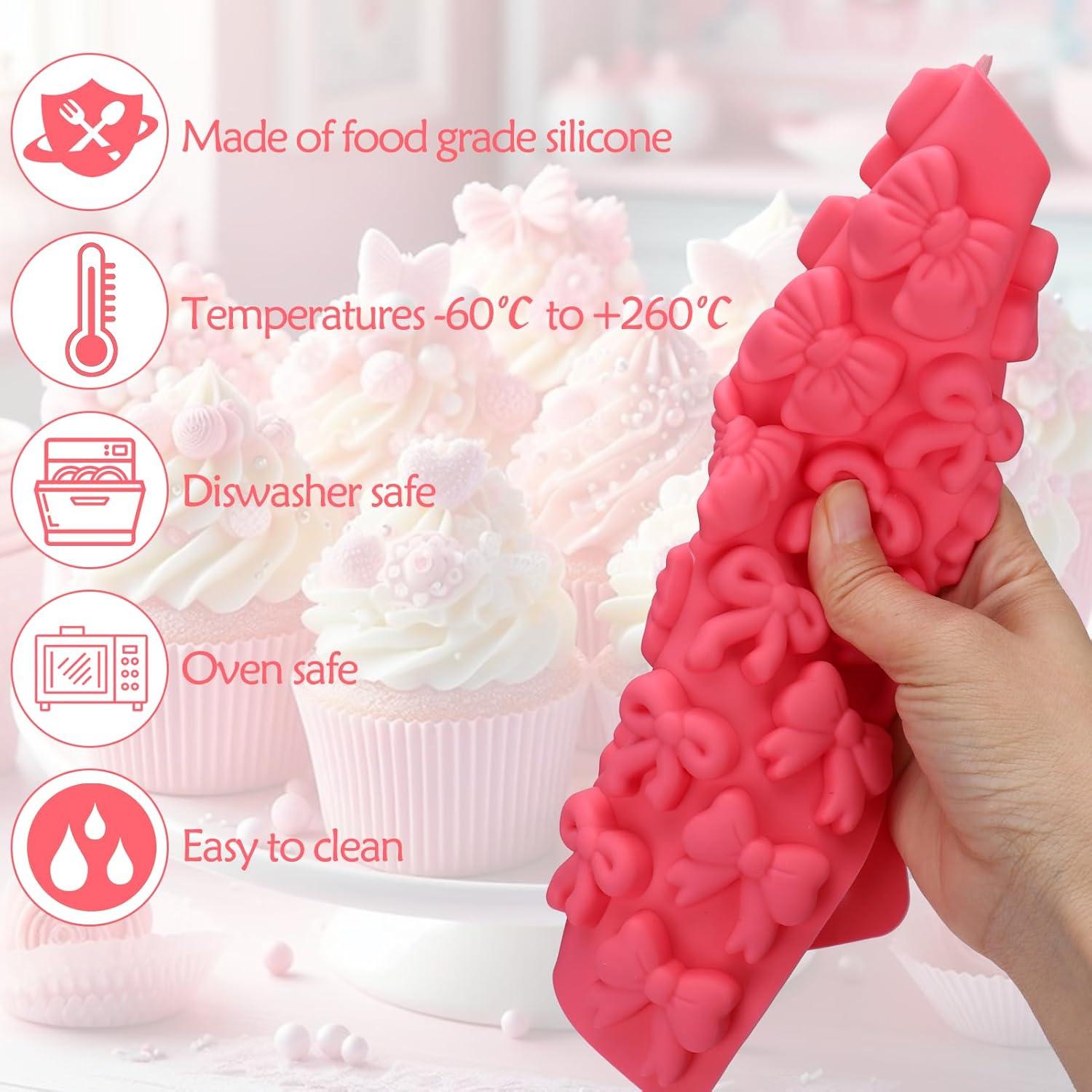 Moldes de Silicona para Chocolate Lazo Solldgt - 4 Piezas 96 Cavidades