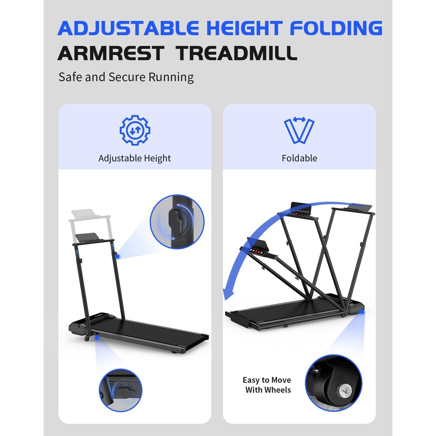 Caminadora Plegable VIPLAT EC7 - 2 en 1 con Control Remoto