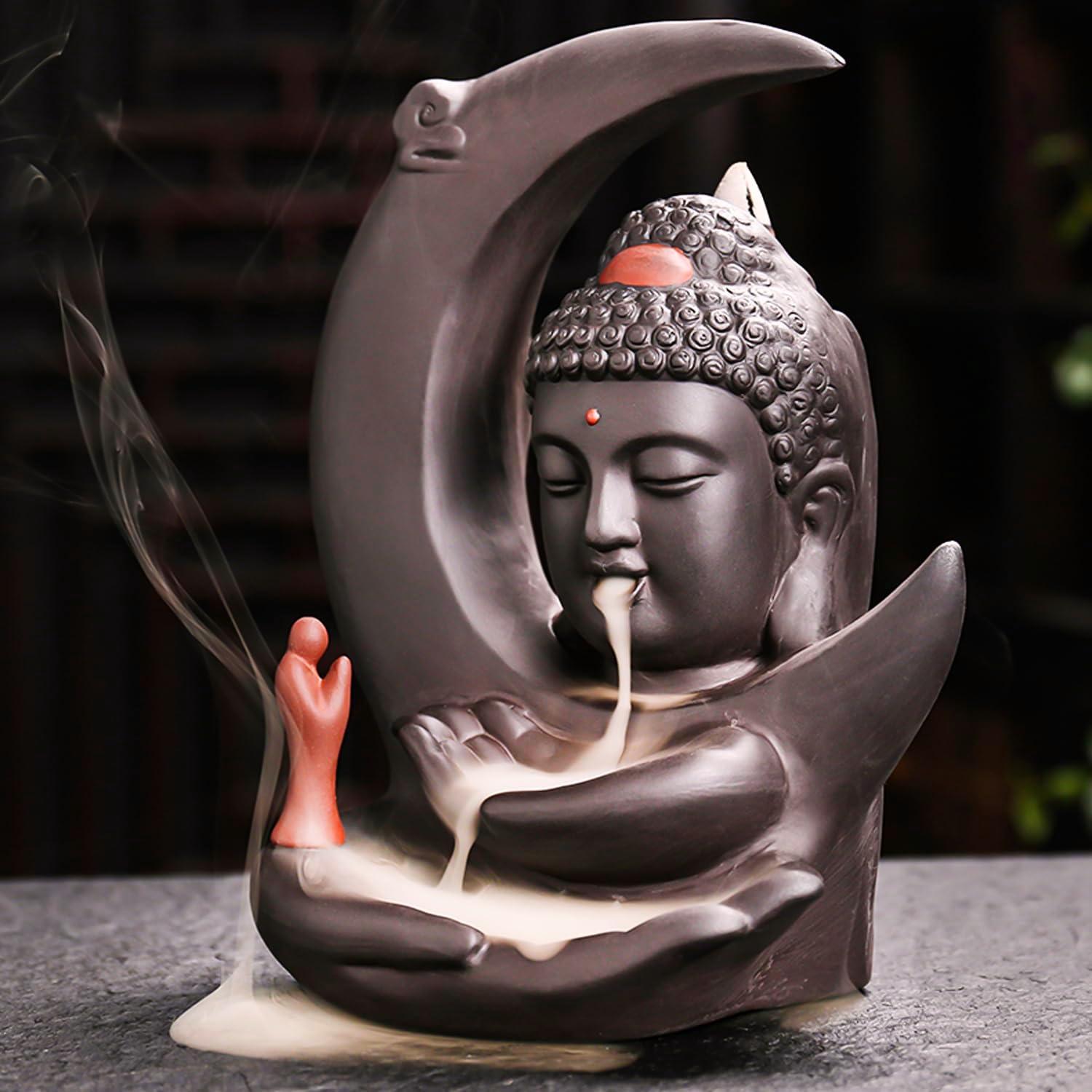 Quemador de Incienso Retroceso HaisWonsa Cerámica Negra 350g