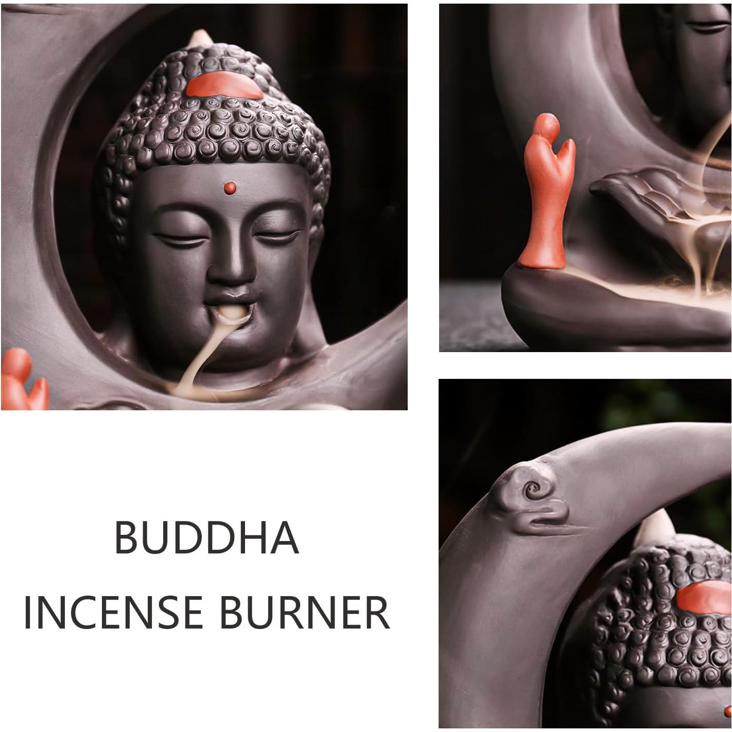 Quemador de Incienso Retroceso HaisWonsa Cerámica Negra 350g