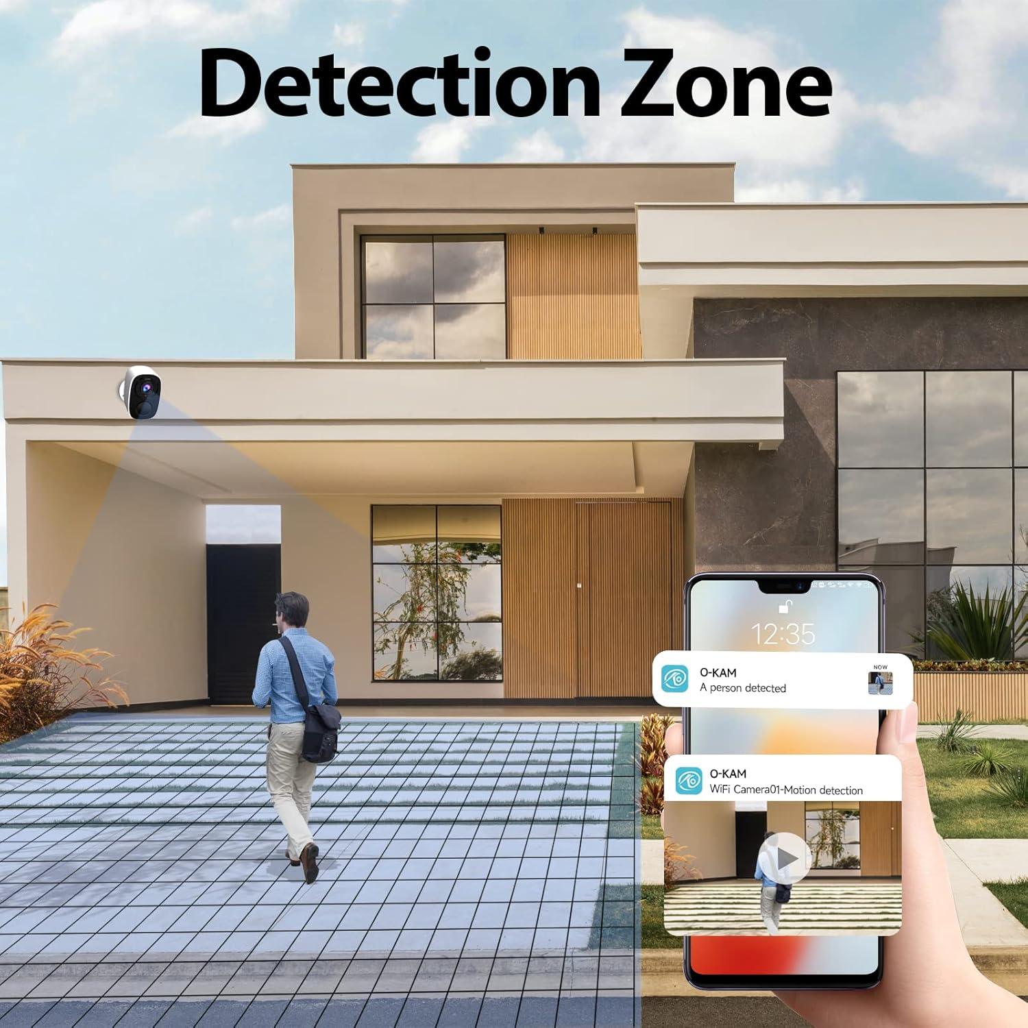 Cámara de Vigilancia Inalámbrica Rraycom 5MP con AI y Visión Nocturna